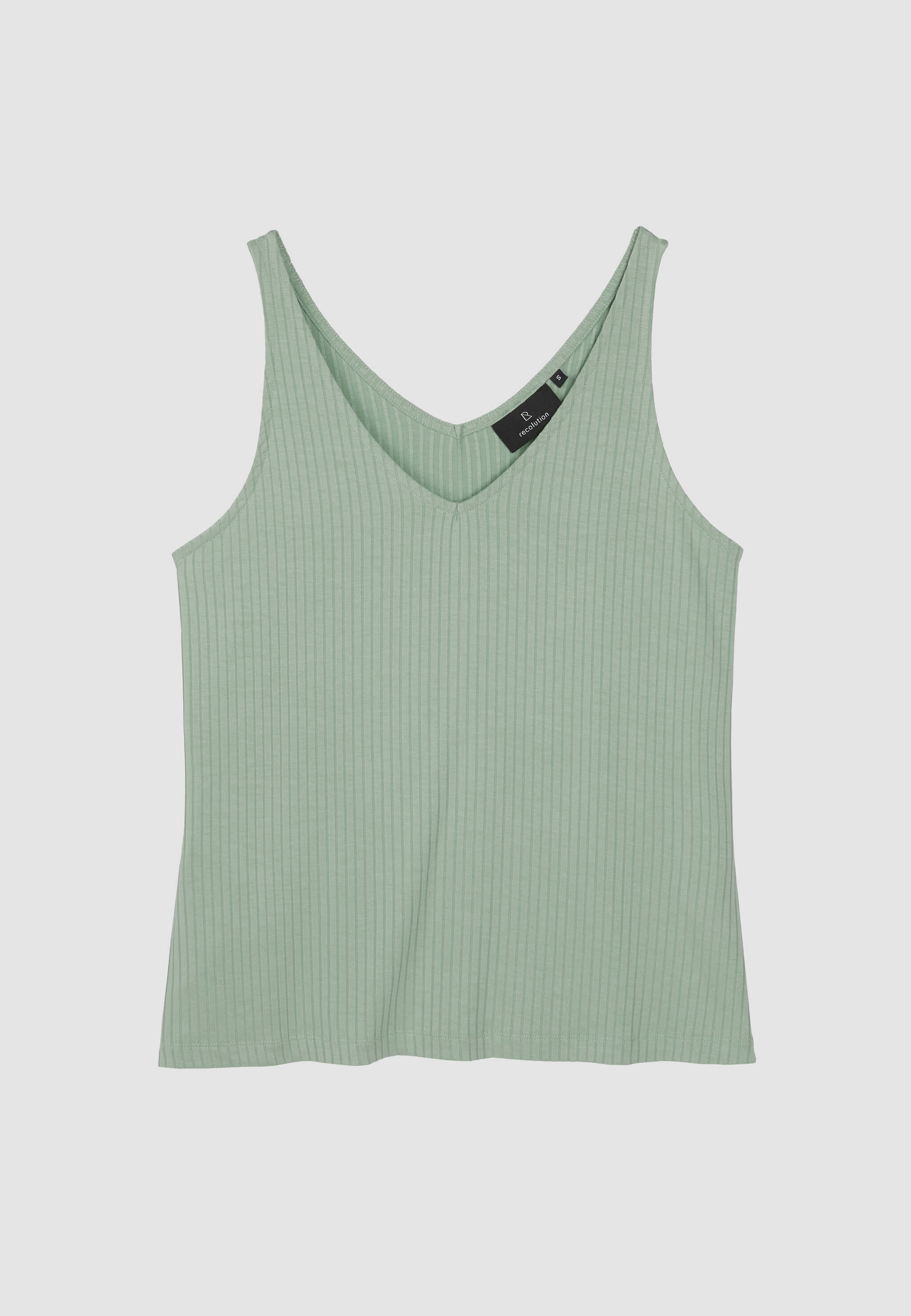 Recolution Tonina top donna verde salvia in viscosa