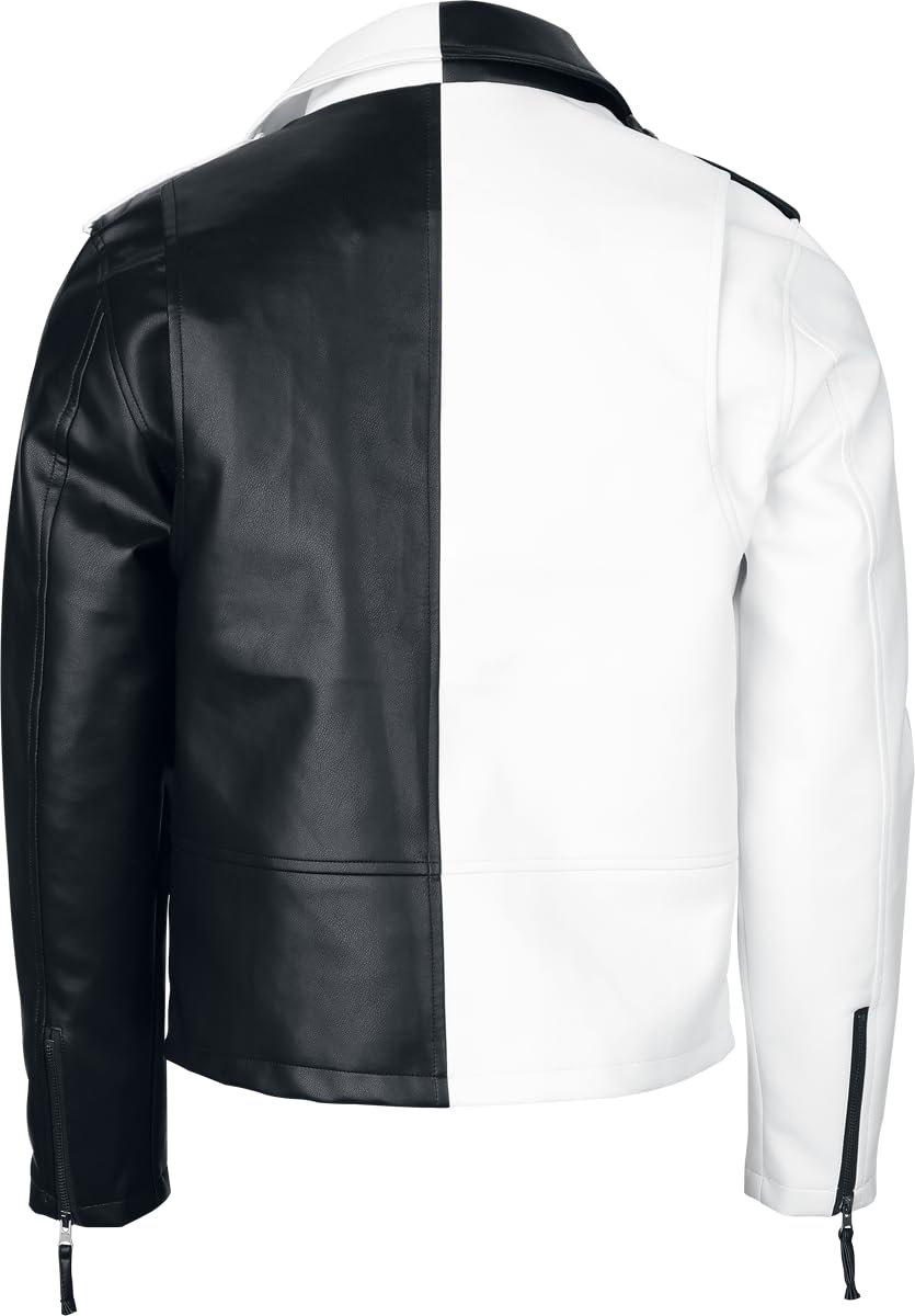 Gothicana by EMP giacca ecopelle uomo nero/bianco XL