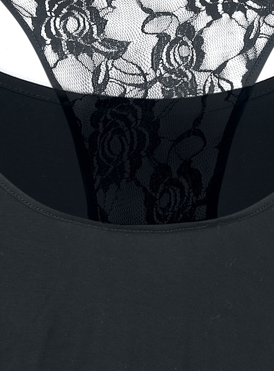 Gothicana by EMP t-shirt nera pizzo cotone