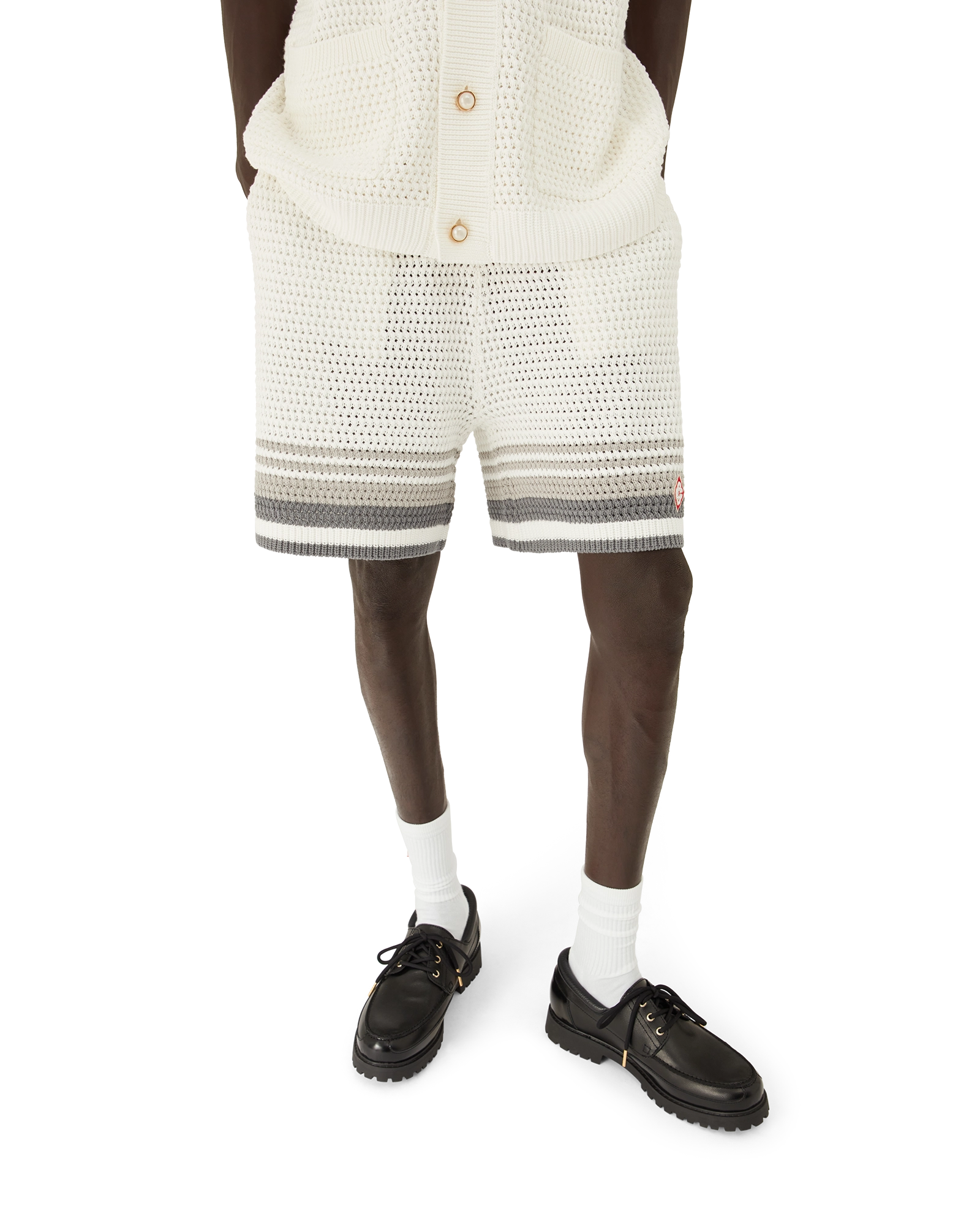 Casablanca Tennis Crochet Pantaloncini Bianchi Cotone
