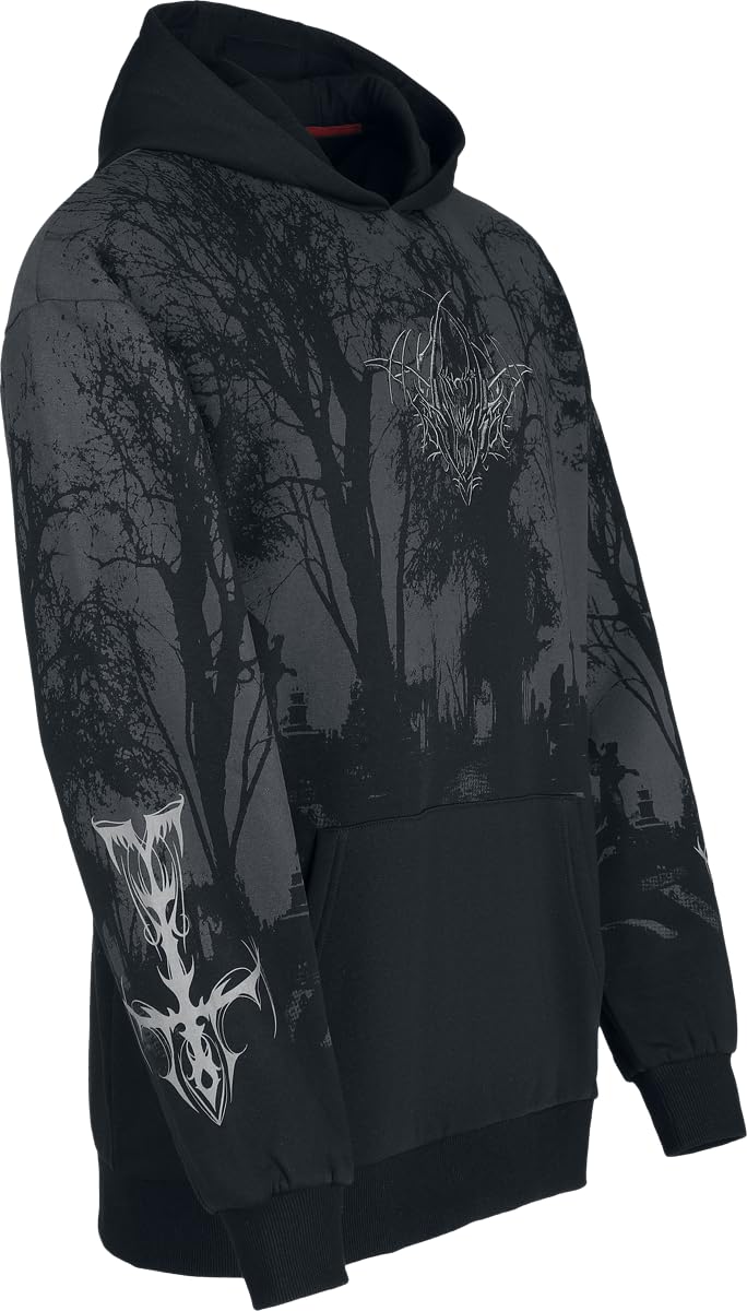 Gothicana by EMP Eternal Allure Felpa Uomo Nero L Cappuccio