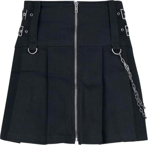 Gothicana by EMP Gonna Corta Nera Catena Staccabile
