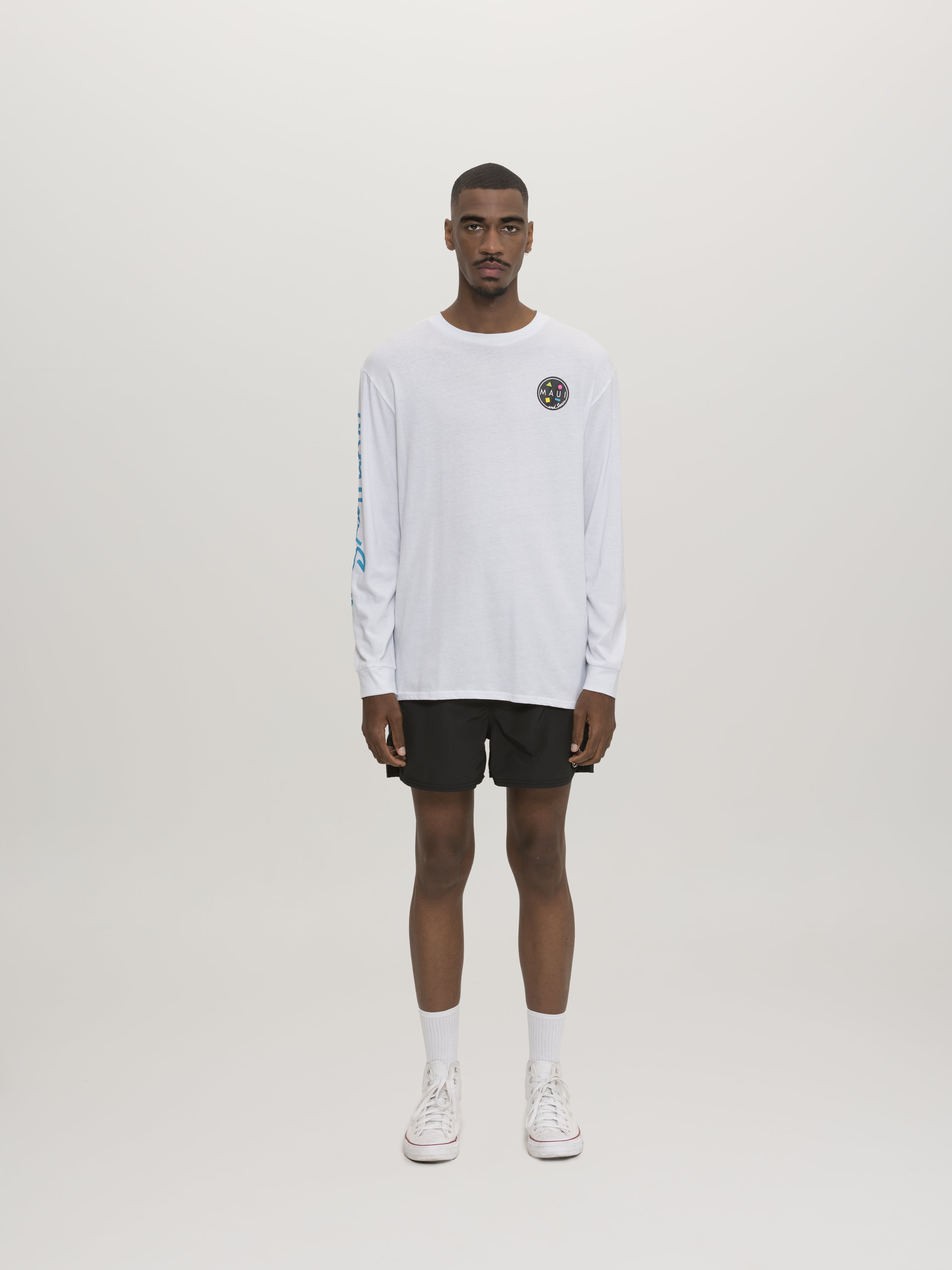 Maui and Sons Classic Cookie maglia manica lunga bianca