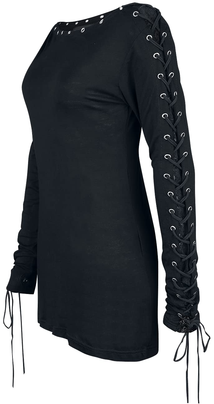 Gothicana by EMP Camicia Nera Maniche Rimovibili L Gotica