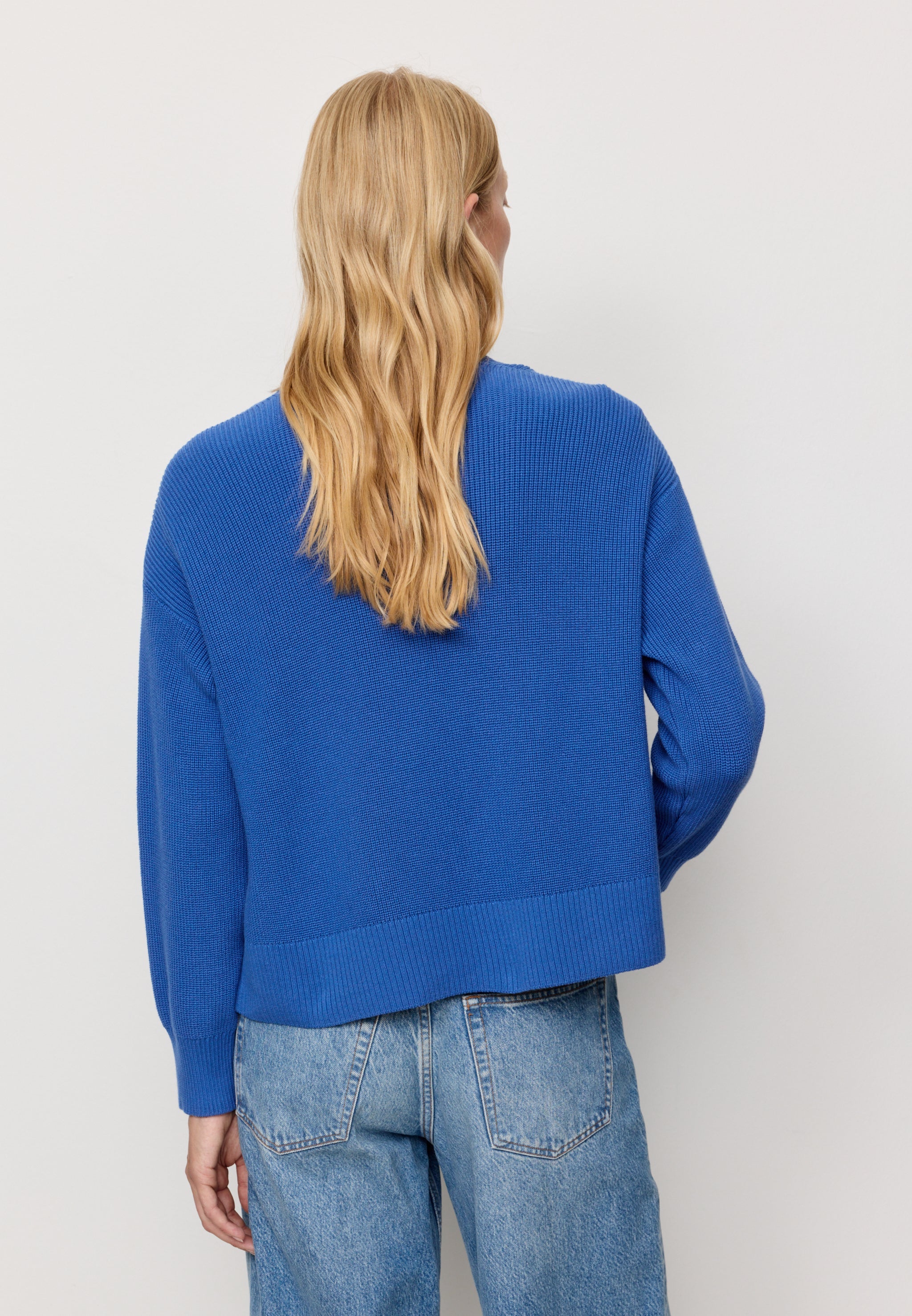 Recolution Moringa cardigan cotone bio blu elettrico