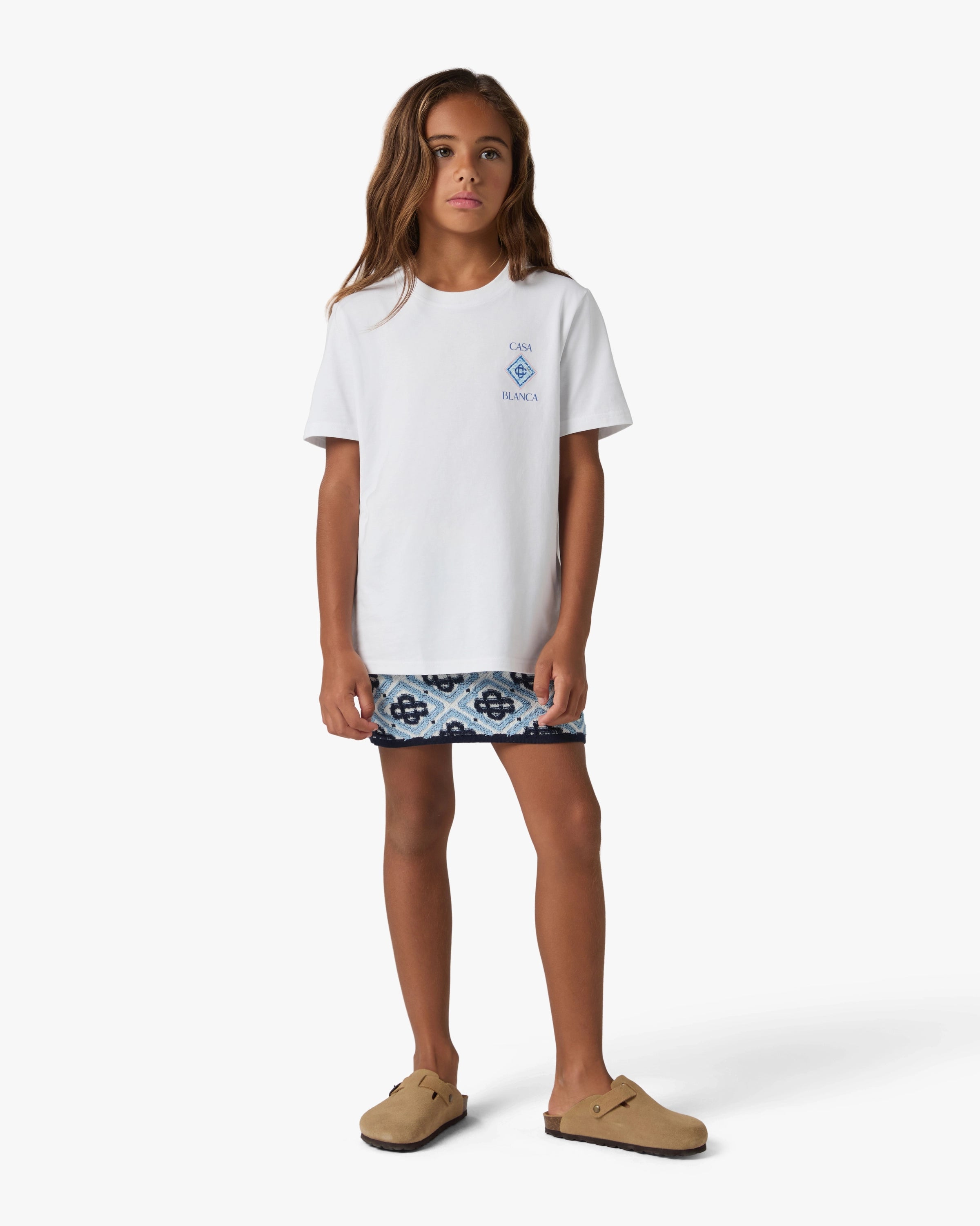 Casablanca Pool maglietta bambino bianco cotone bio