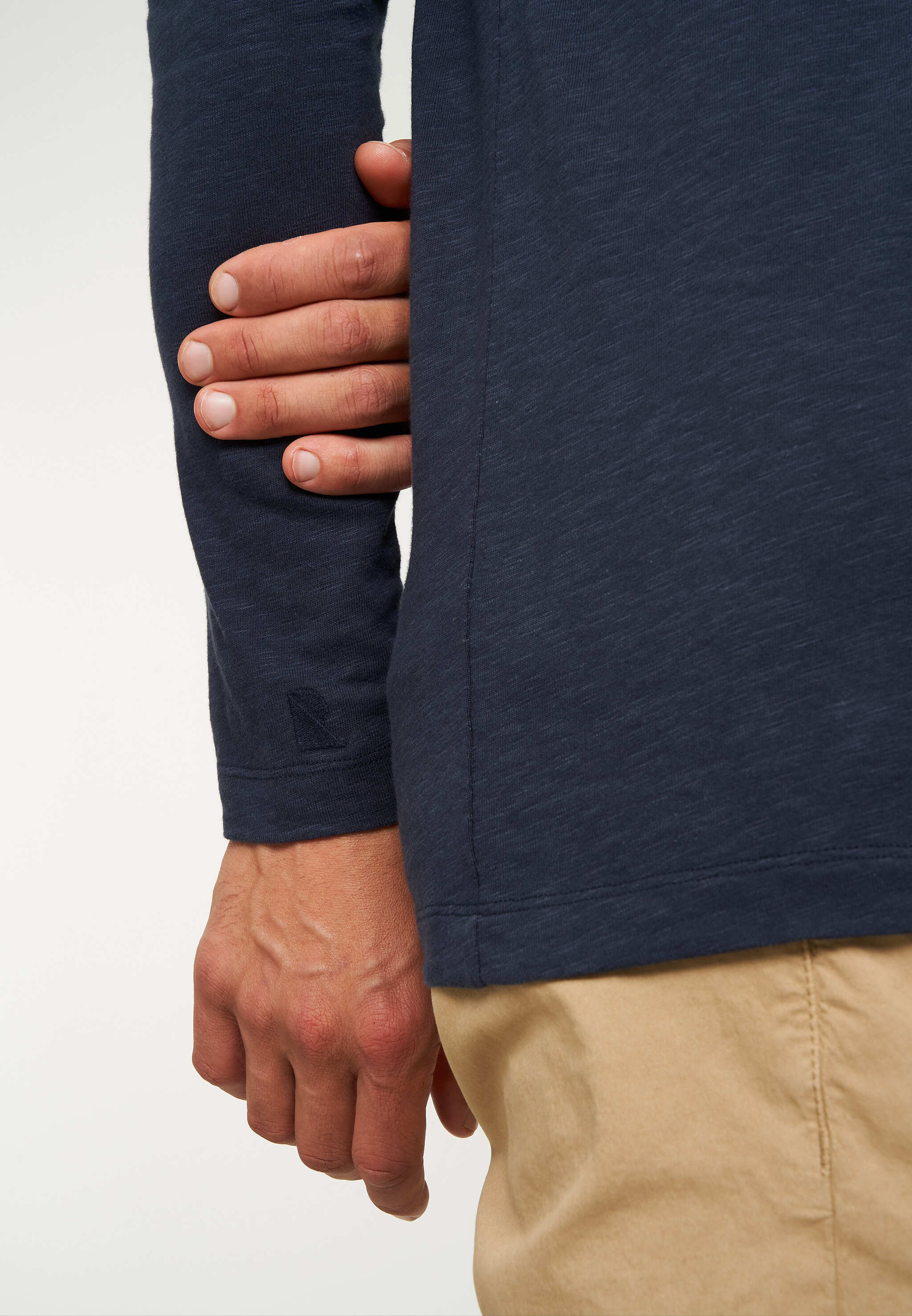 Recolution MACA maglia maniche lunghe blu navy cotone bio