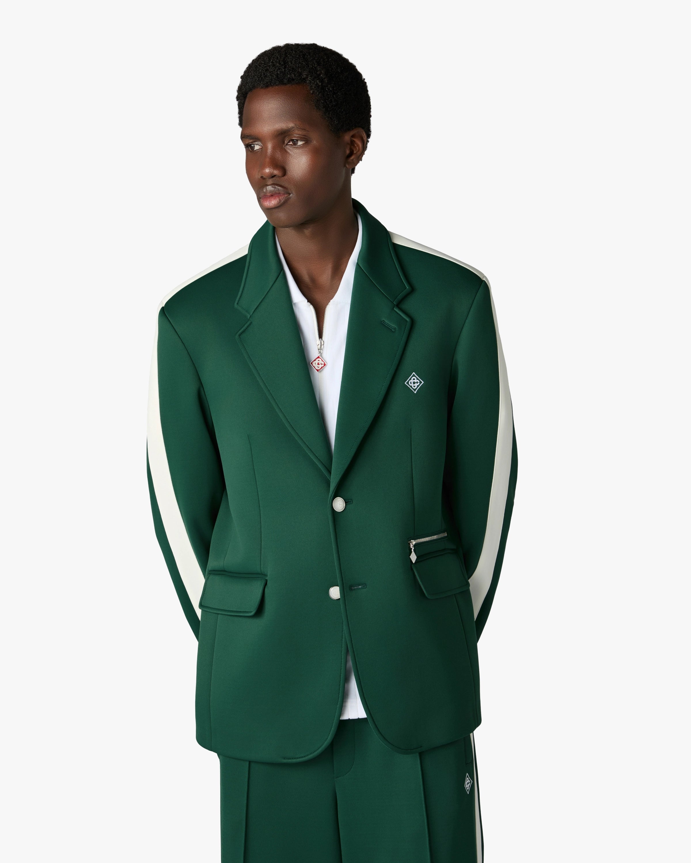 Casablanca Sports giacca verde sartoriale slim