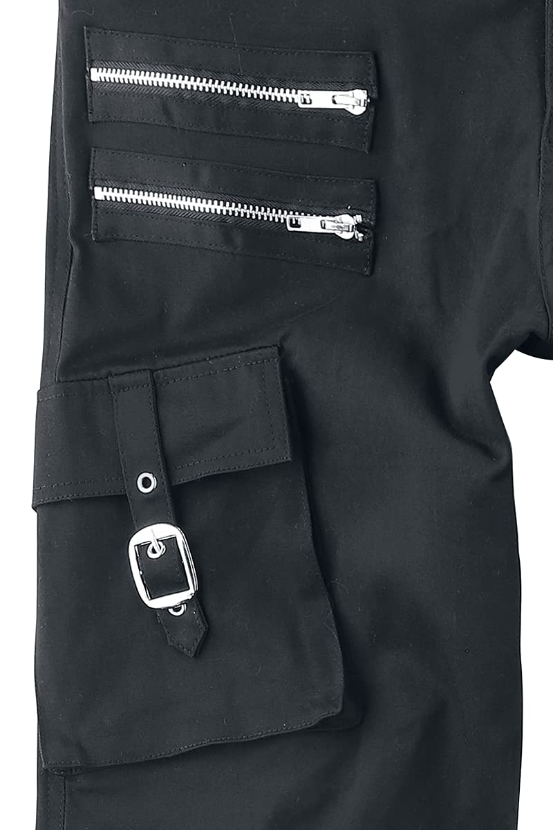 Gothicana by EMP Pantaloni Neri Staccabili W33L34 Gotici