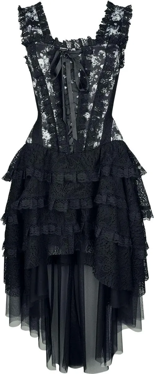 Gothicana by EMP Abito Nero Pizzo Stile Gotico Vittoriano