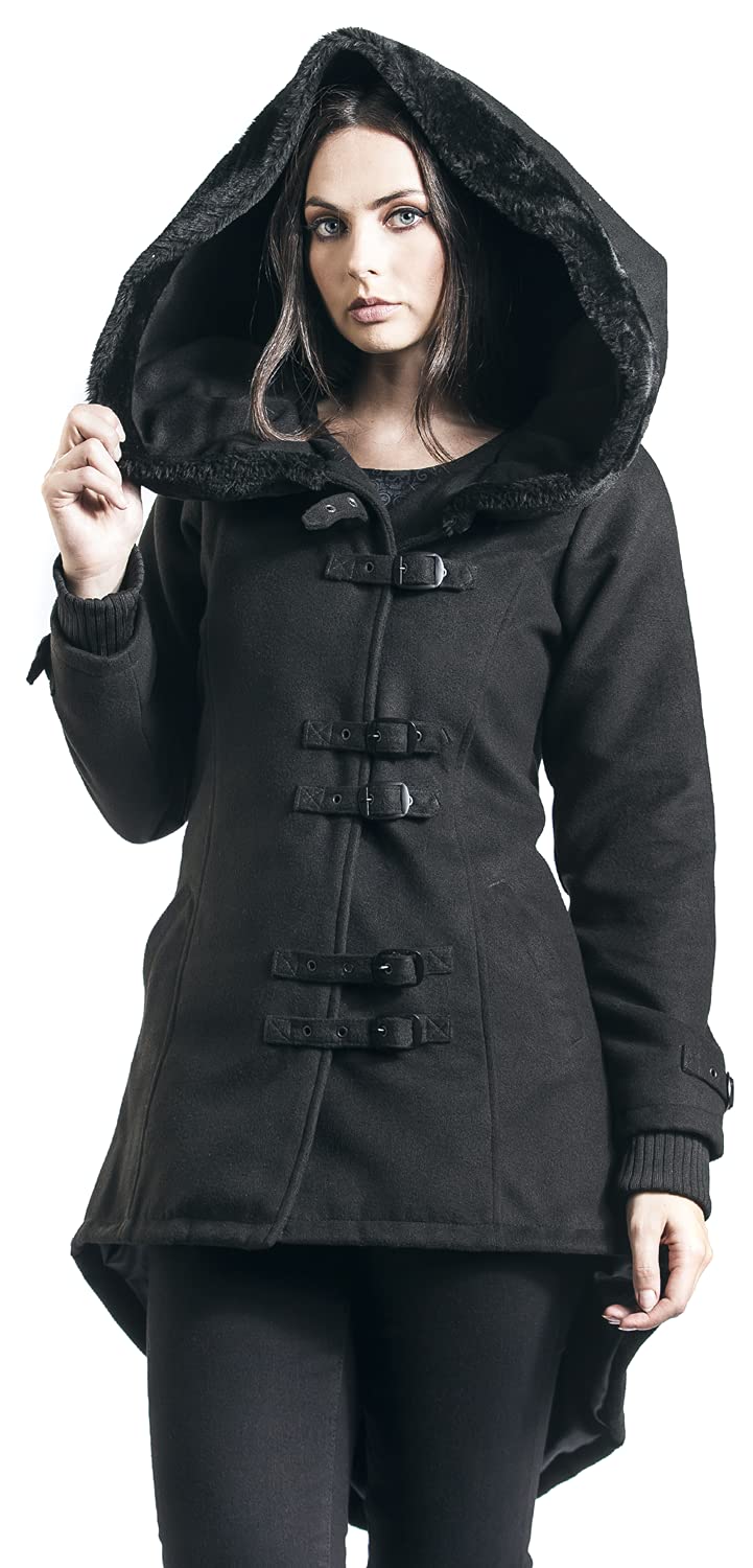 Gothicana by EMP giacca invernale nera con lacci