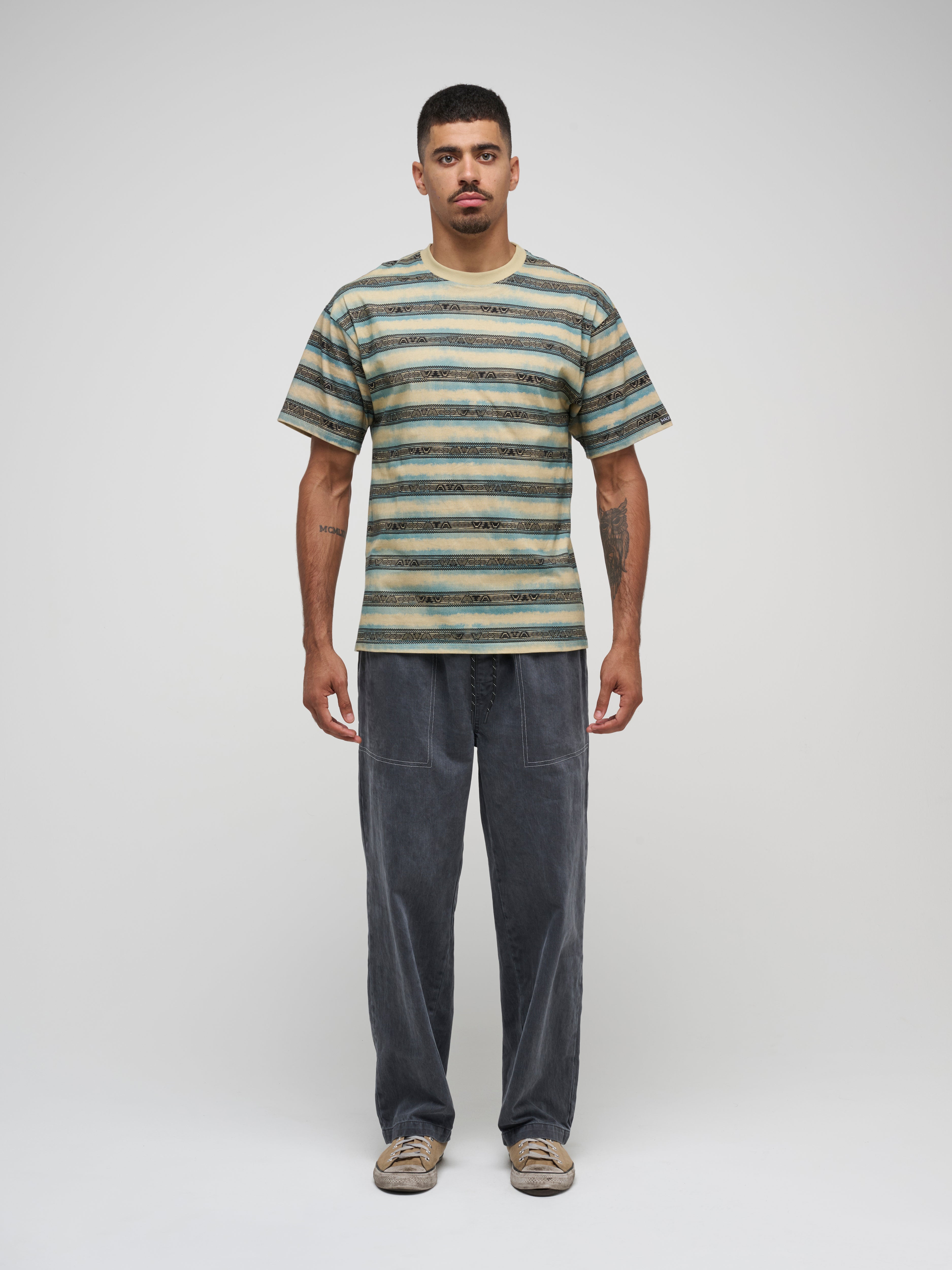 Maui and Sons Stratos t-shirt boxy righe cotone