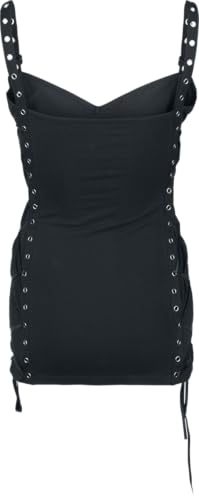 Gothicana by EMP top nero borchie allacciatura XXL