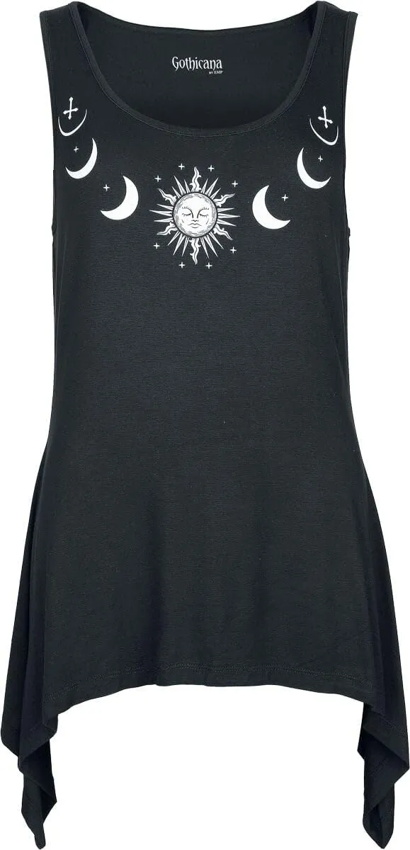Gothicana by EMP top nero taglia S con stampa