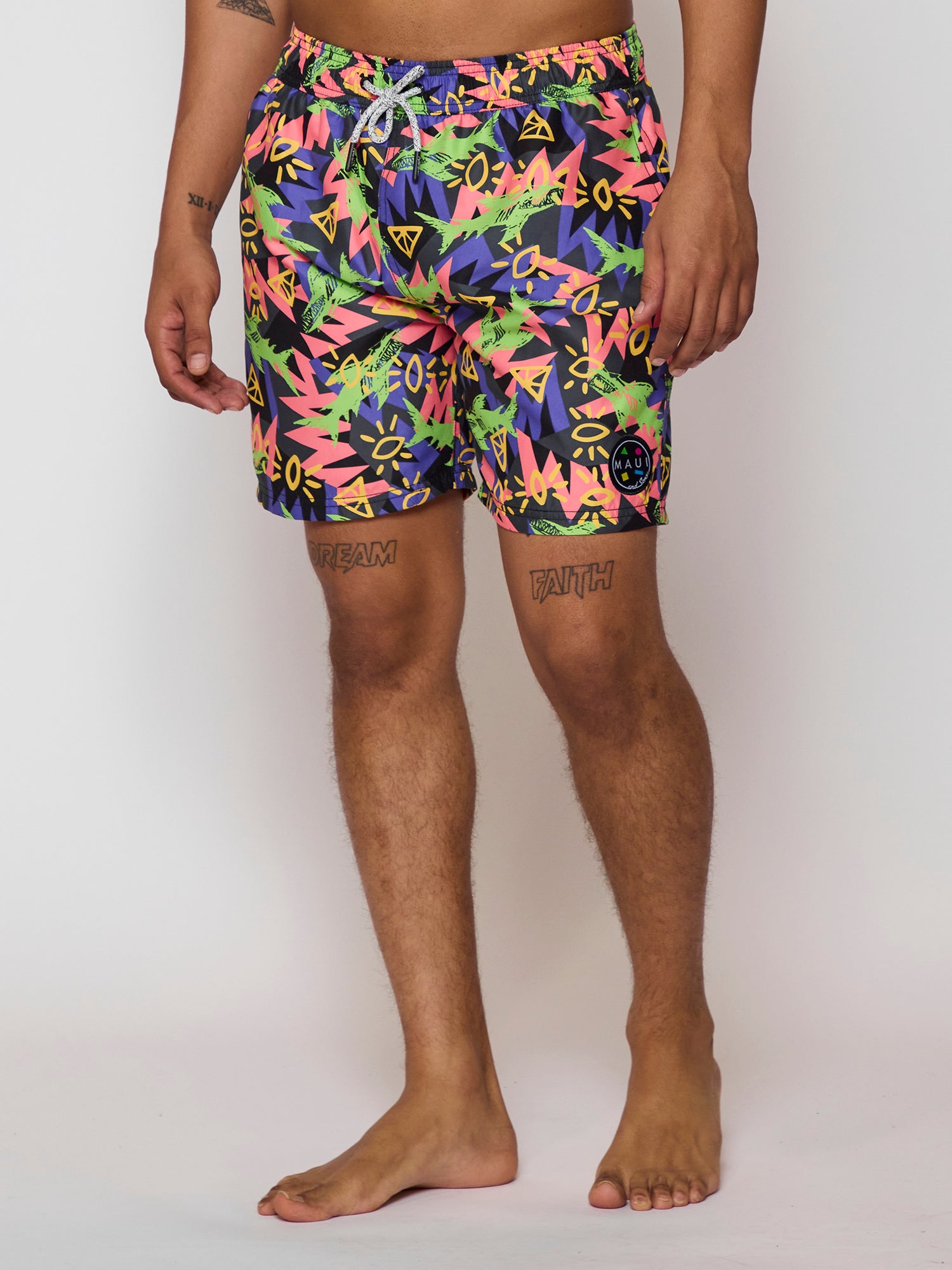 Maui and Sons Shark Tank pantaloncini mare neri