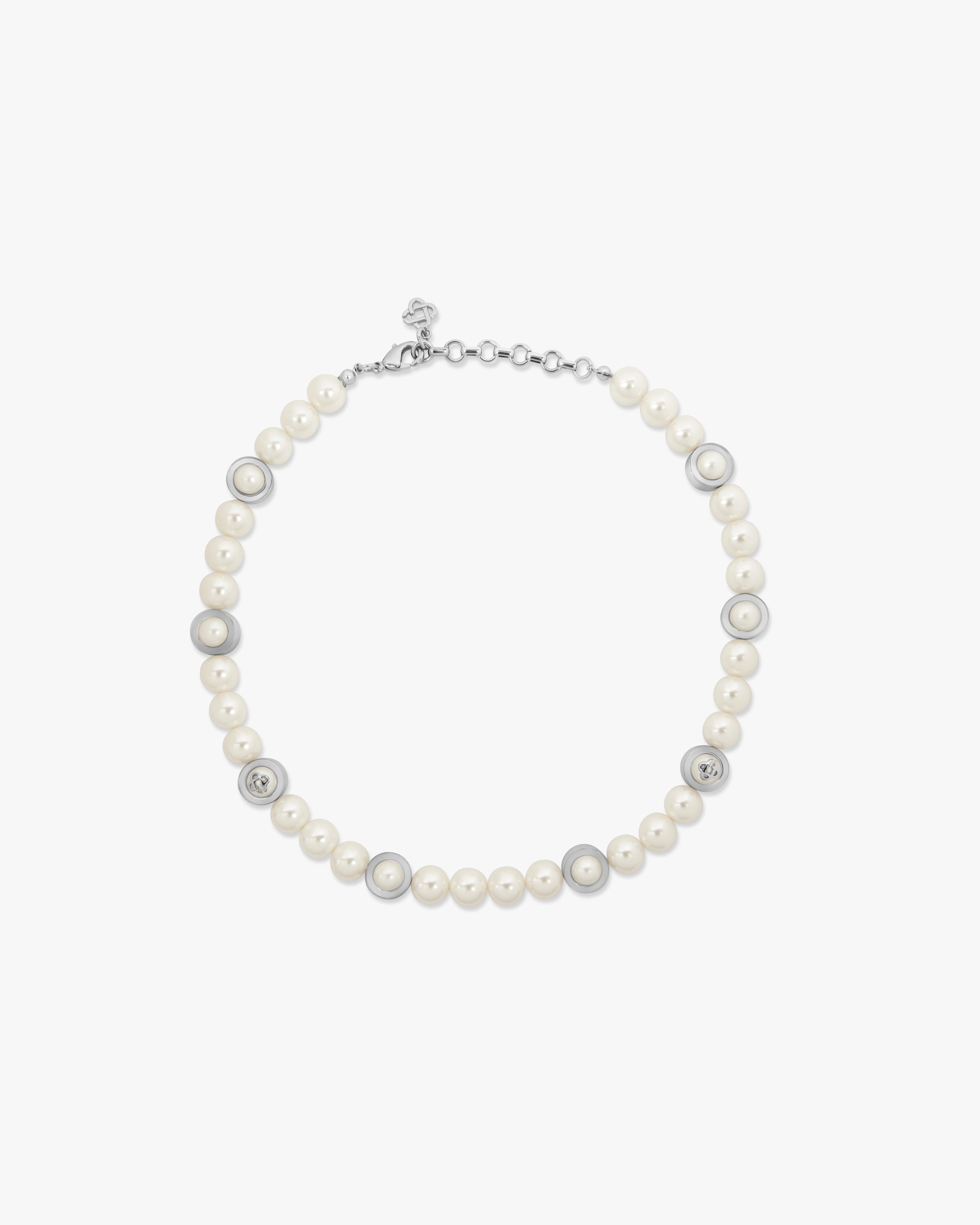 Casablanca Sci-Fi Pearl collana perle argento unisex