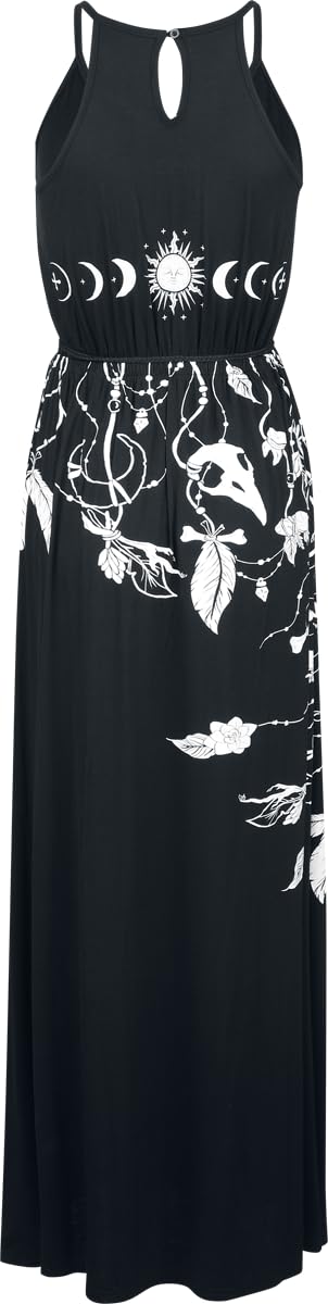 Gothicana by EMP Maxi Abito Nero Morbido Donna Gotico