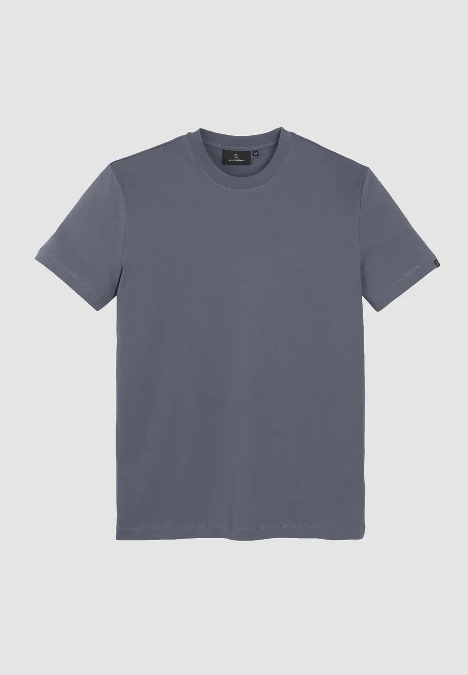 Recolution Agave t-shirt cotone bio grigio scuro girocollo