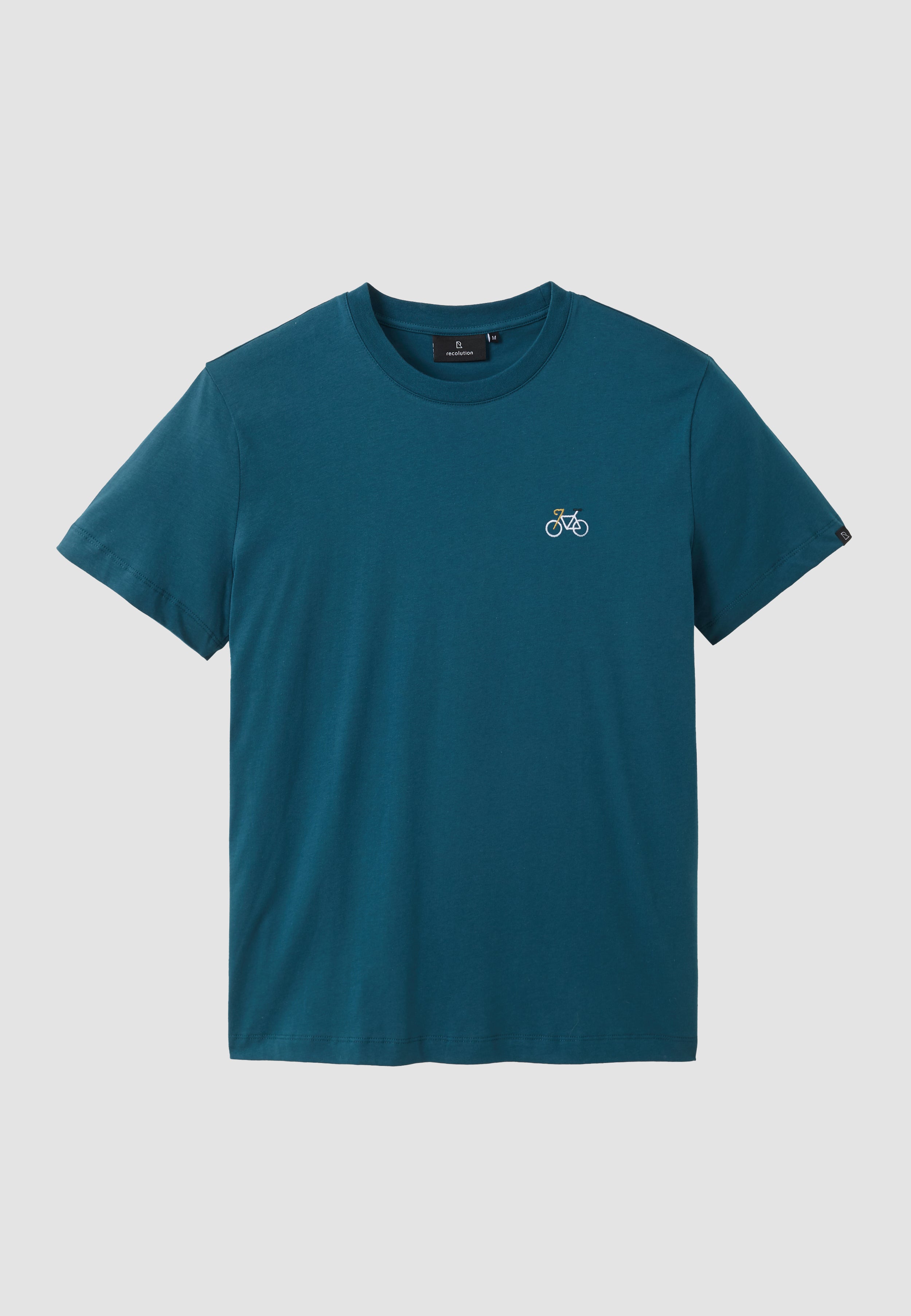 Recolution Agave Bike t-shirt uomo deep teal cotone bio