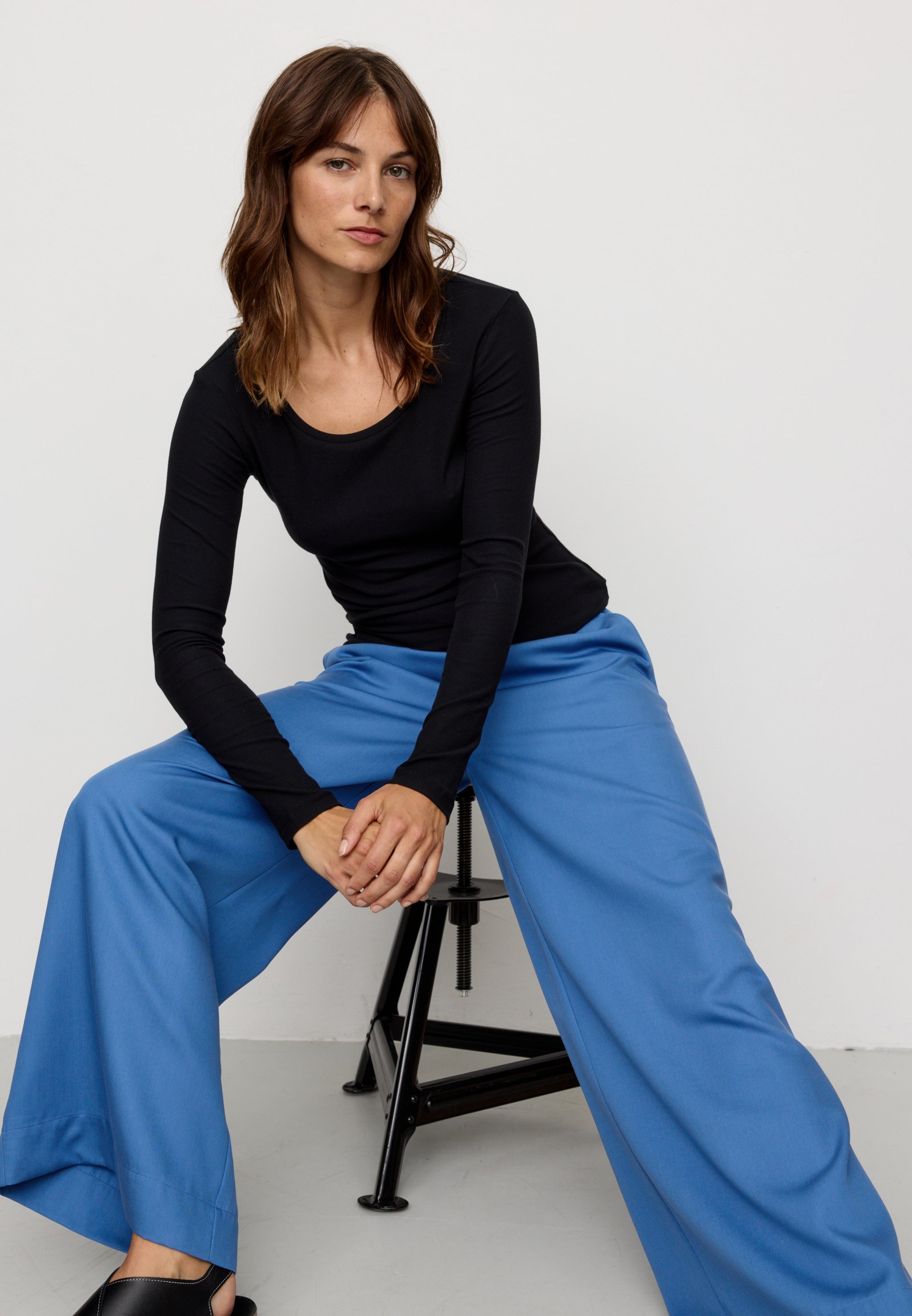 Recolution Pilea pantaloni donna blu elettrico lyocell