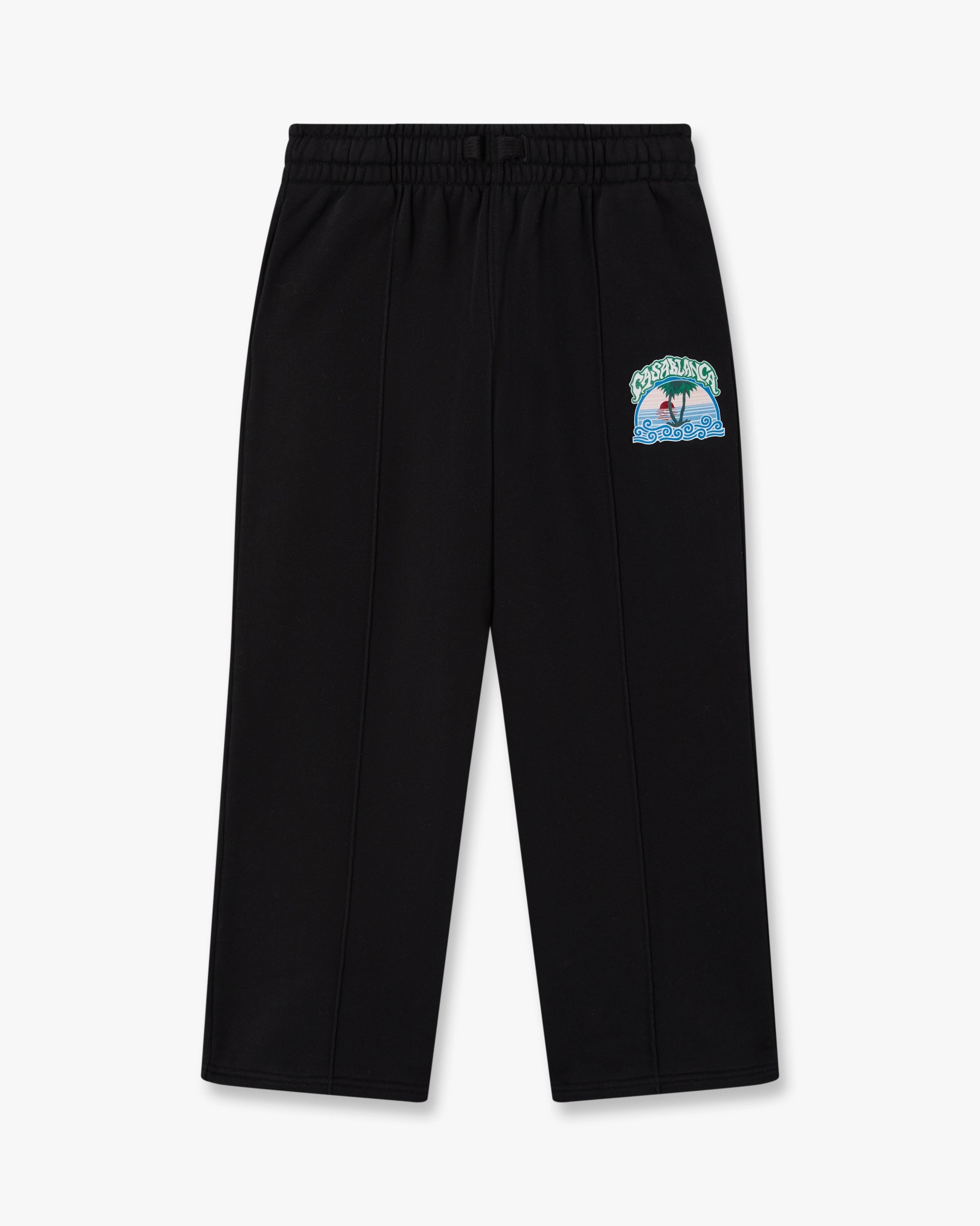 Casablanca Palm Tree pantaloni tuta neri bambino cotone bio
