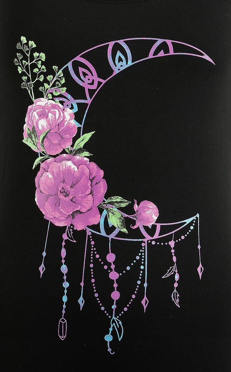 Gothicana by EMP top nero stampa ritagli XXL