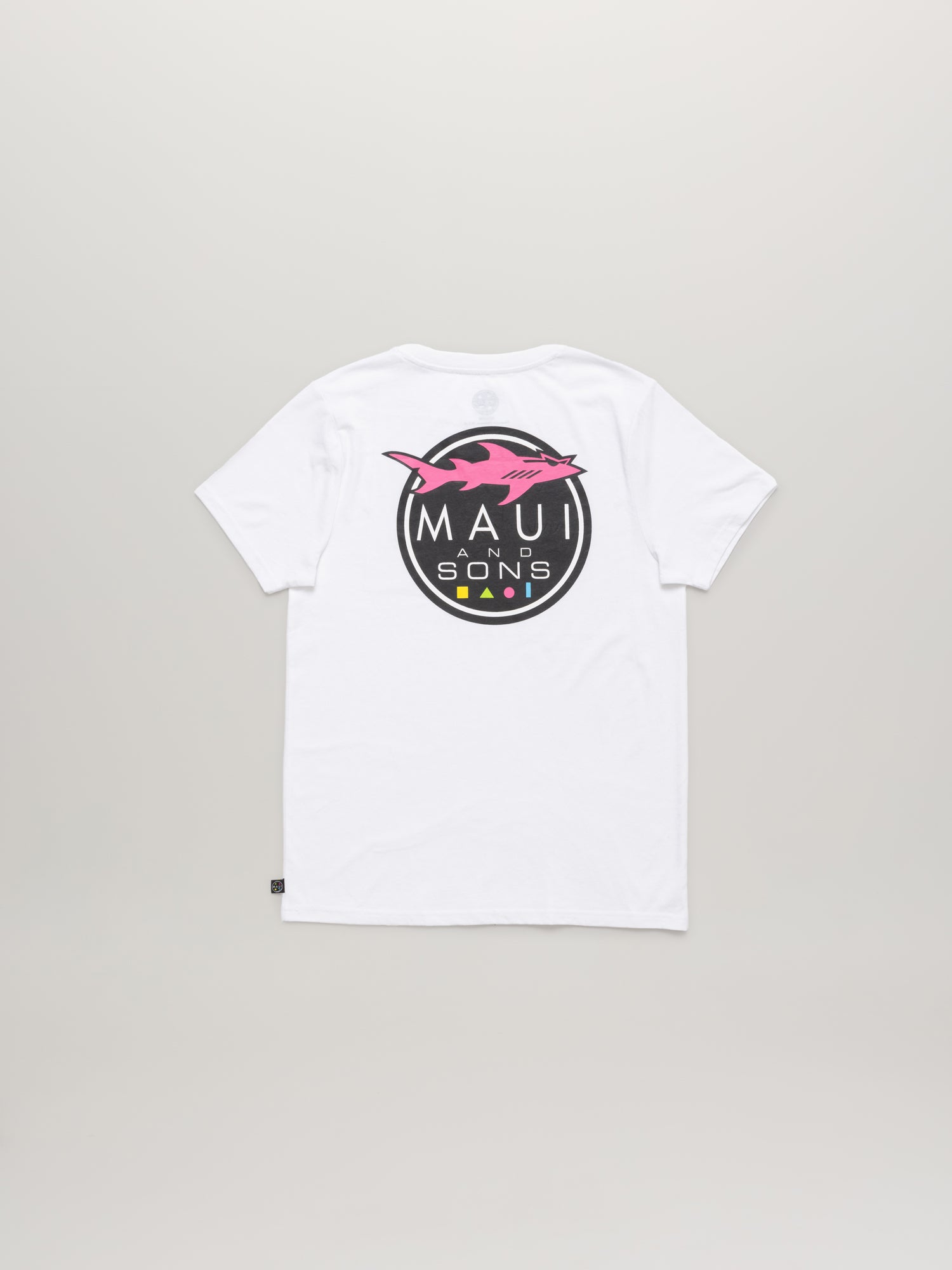 Maui and Sons Classic Shark Logo T-Shirt cotone
