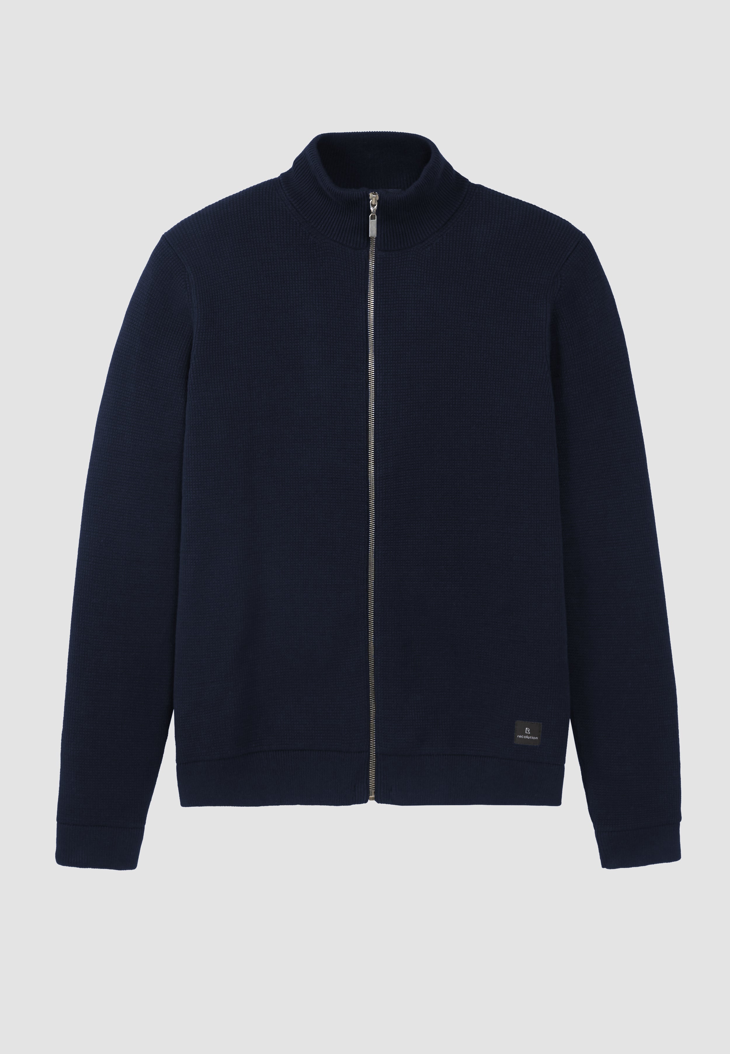 Recolution Tarragon cardigan uomo blu cotone bio