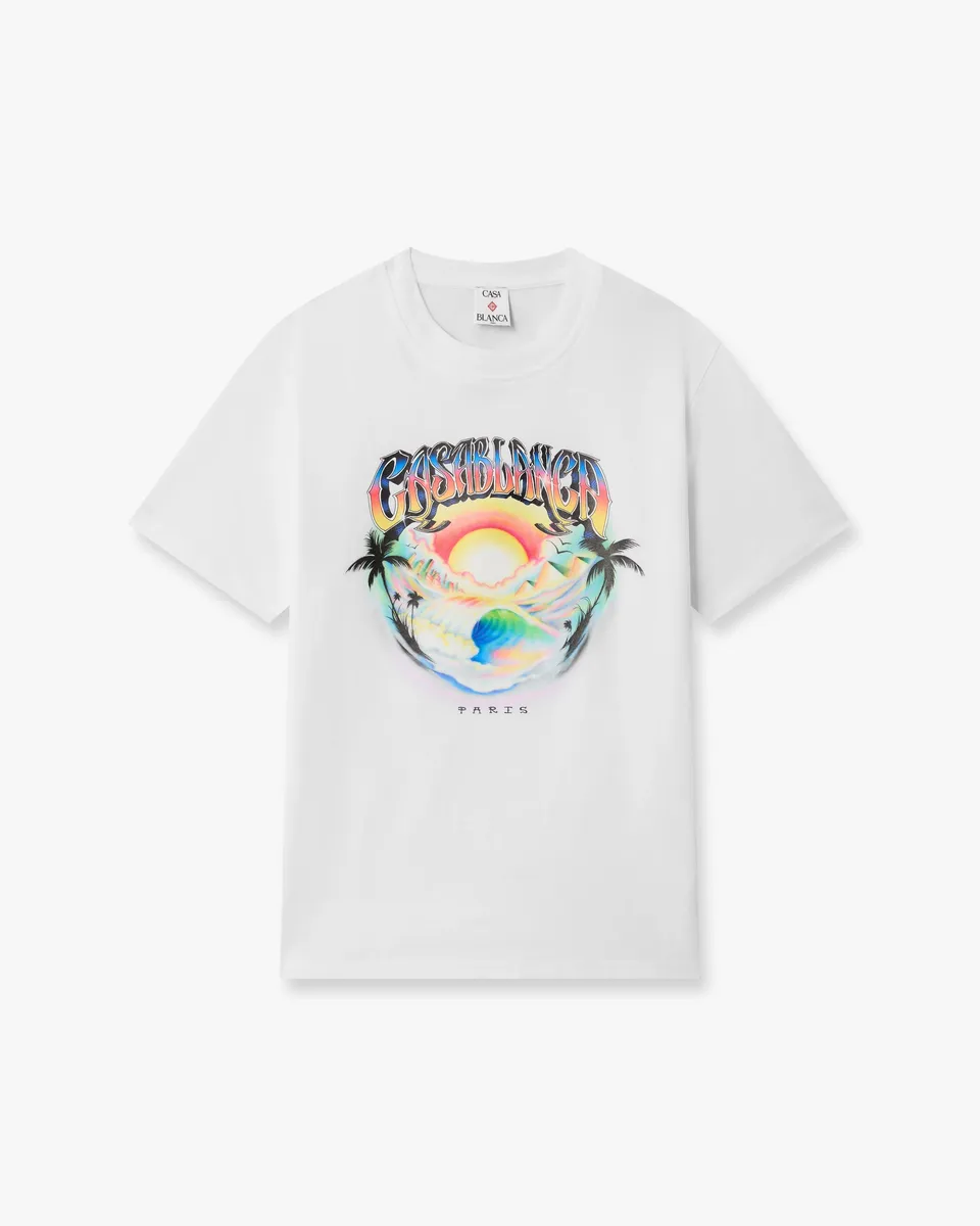 Casablanca Airspray t-shirt bambino bianca cotone organico