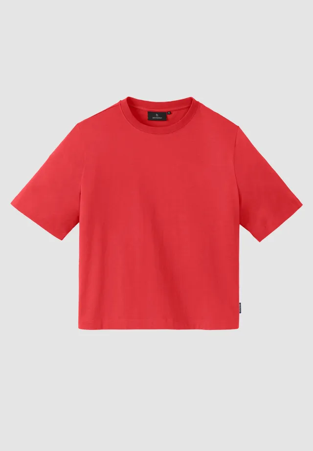Recolution Azolla t-shirt cotone bio rosso lava