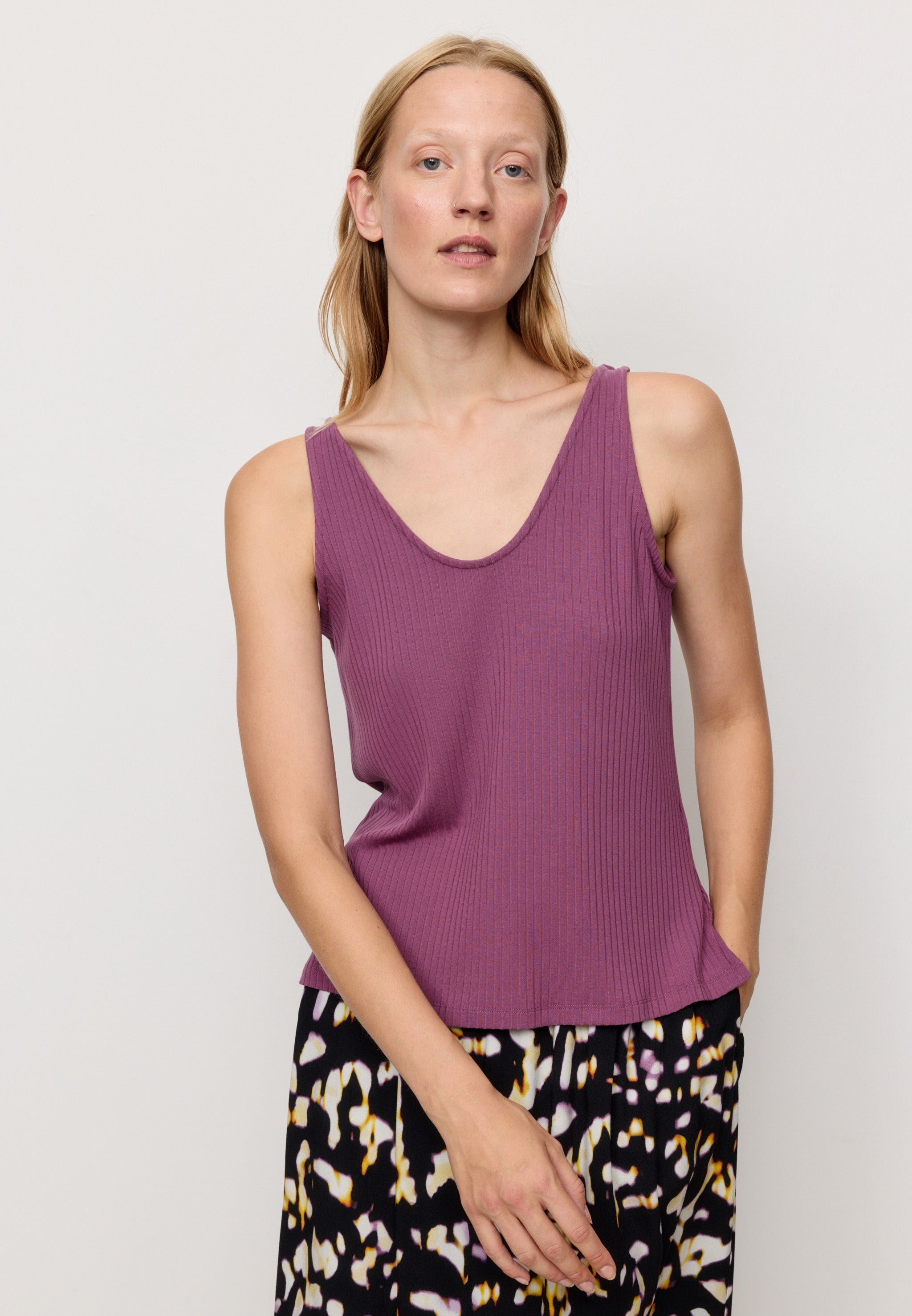 Recolution Tonina top donna dark tulip viscosa
