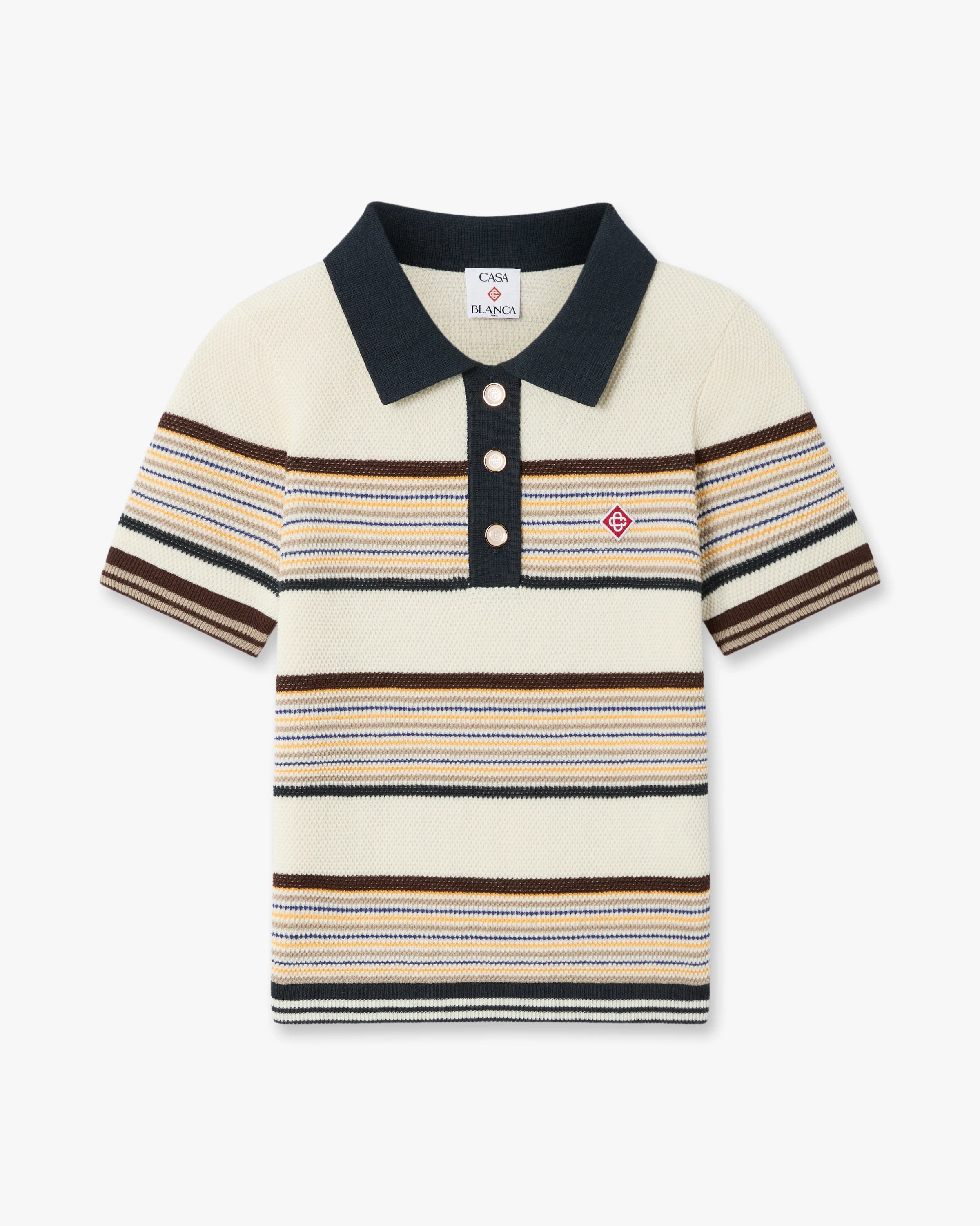 Casablanca Café Culture Polo Donna Multicolore lana