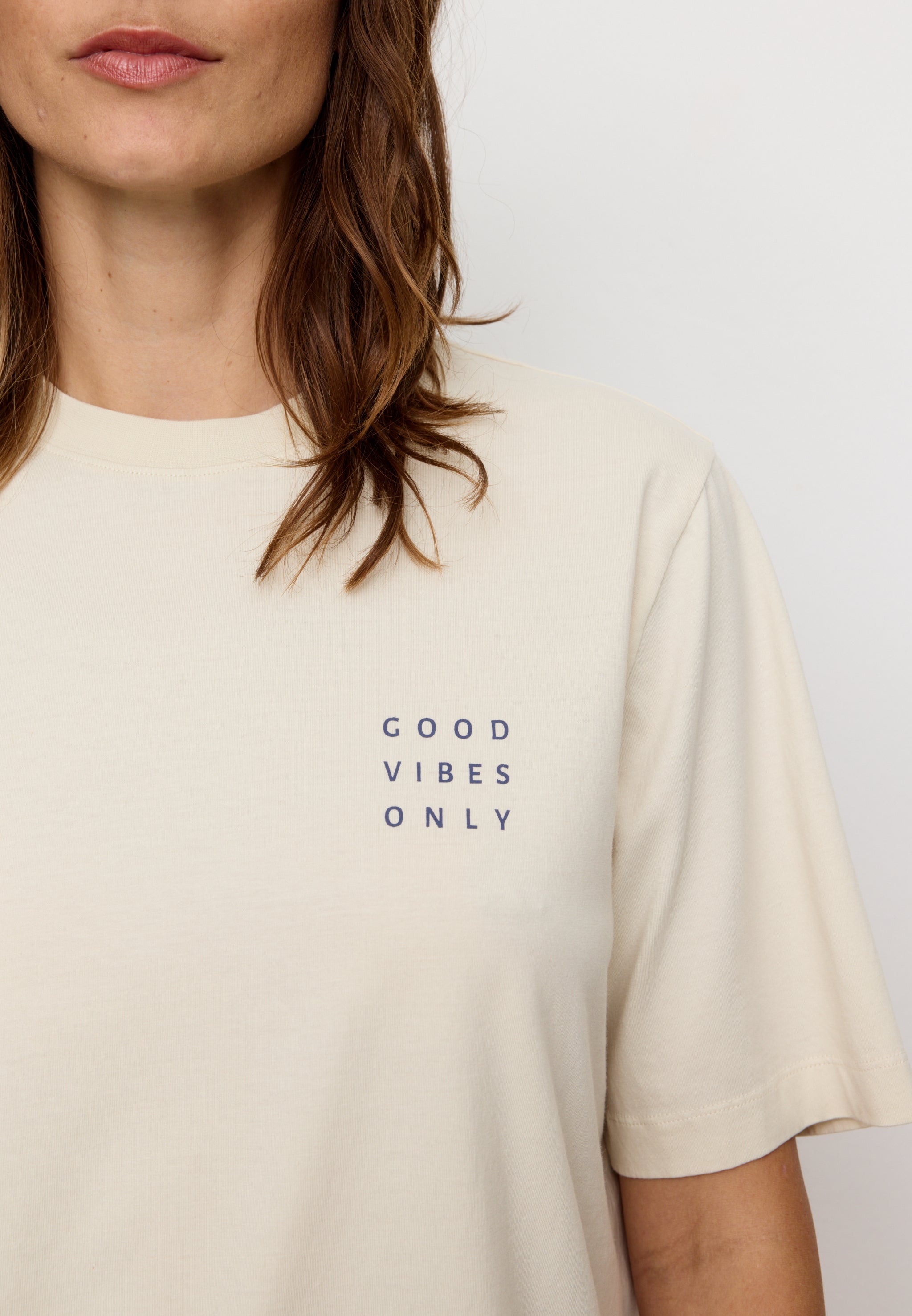 Recolution Azolla Good Vibes t-shirt bianco cotone bio