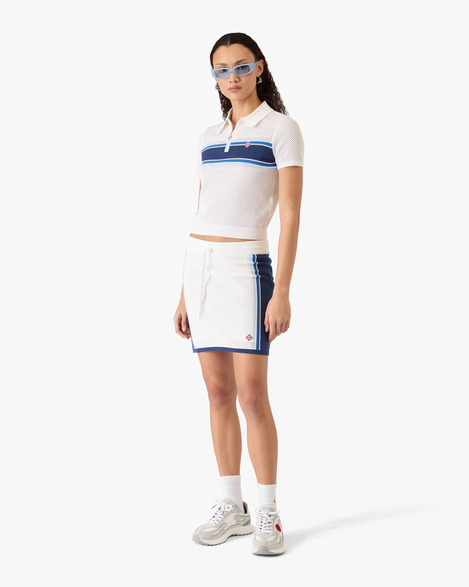 Casablanca Stade sneakers donna grigie tessuto