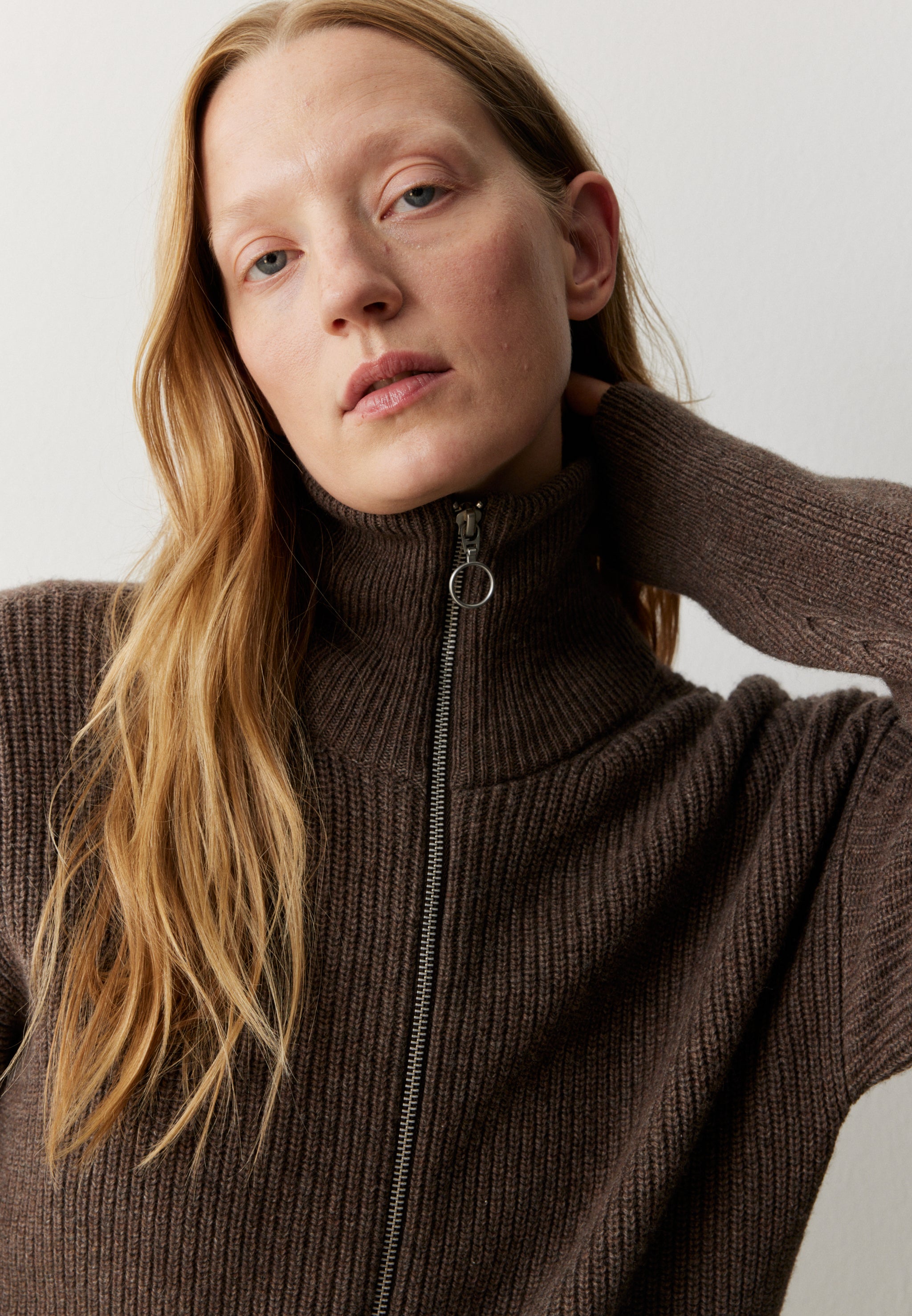 Recolution Tapioca cardigan donna marrone cotone bio