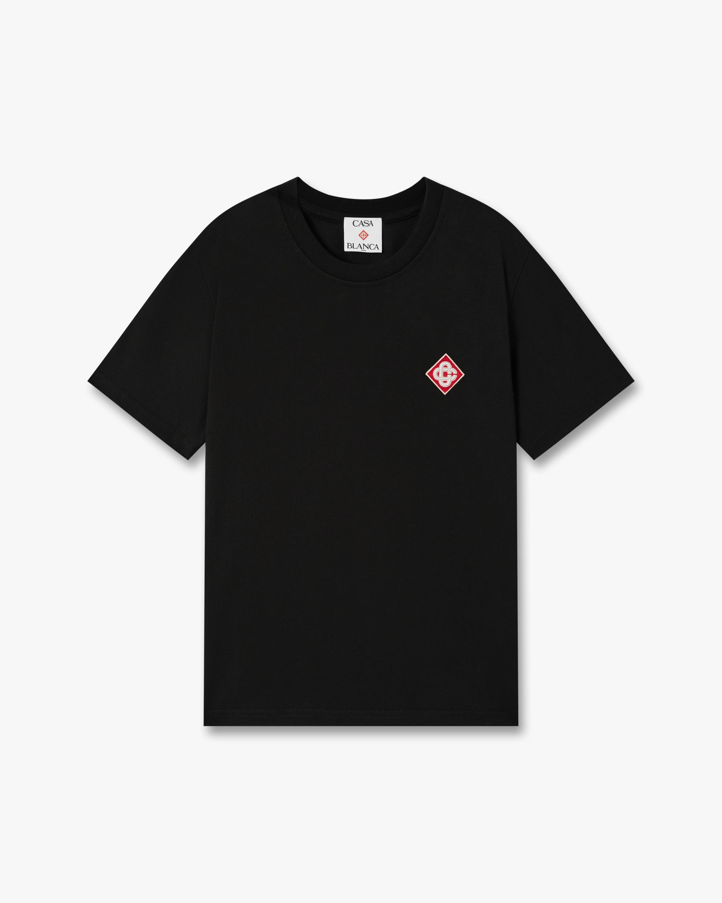 Casablanca Diamond Logo t-shirt bambino cotone nera 7-8 anni