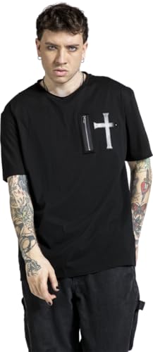 Gothicana by EMP T-Shirt Croce Zip Nera L cotone