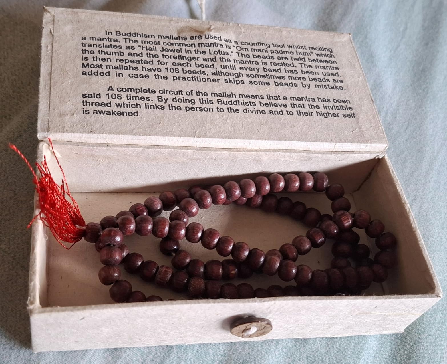 Siesta Mallah Mala collana 108 grani legno