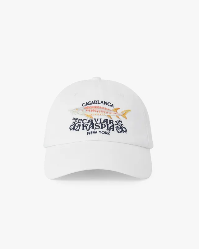 Casablanca Kaspia Cappellino Baseball Bianco Cotone