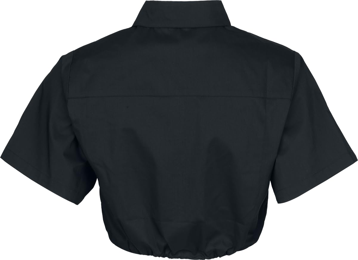 Gothicana Vailed in Darkness blusa nera L donna gotica