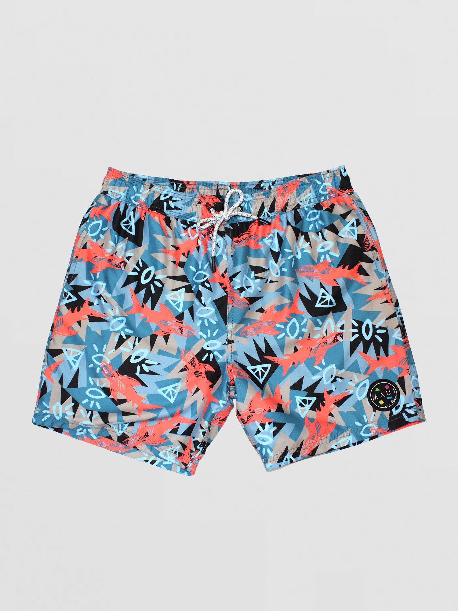 Maui and Sons Shark Tank shorts mare corallo 17 pollici