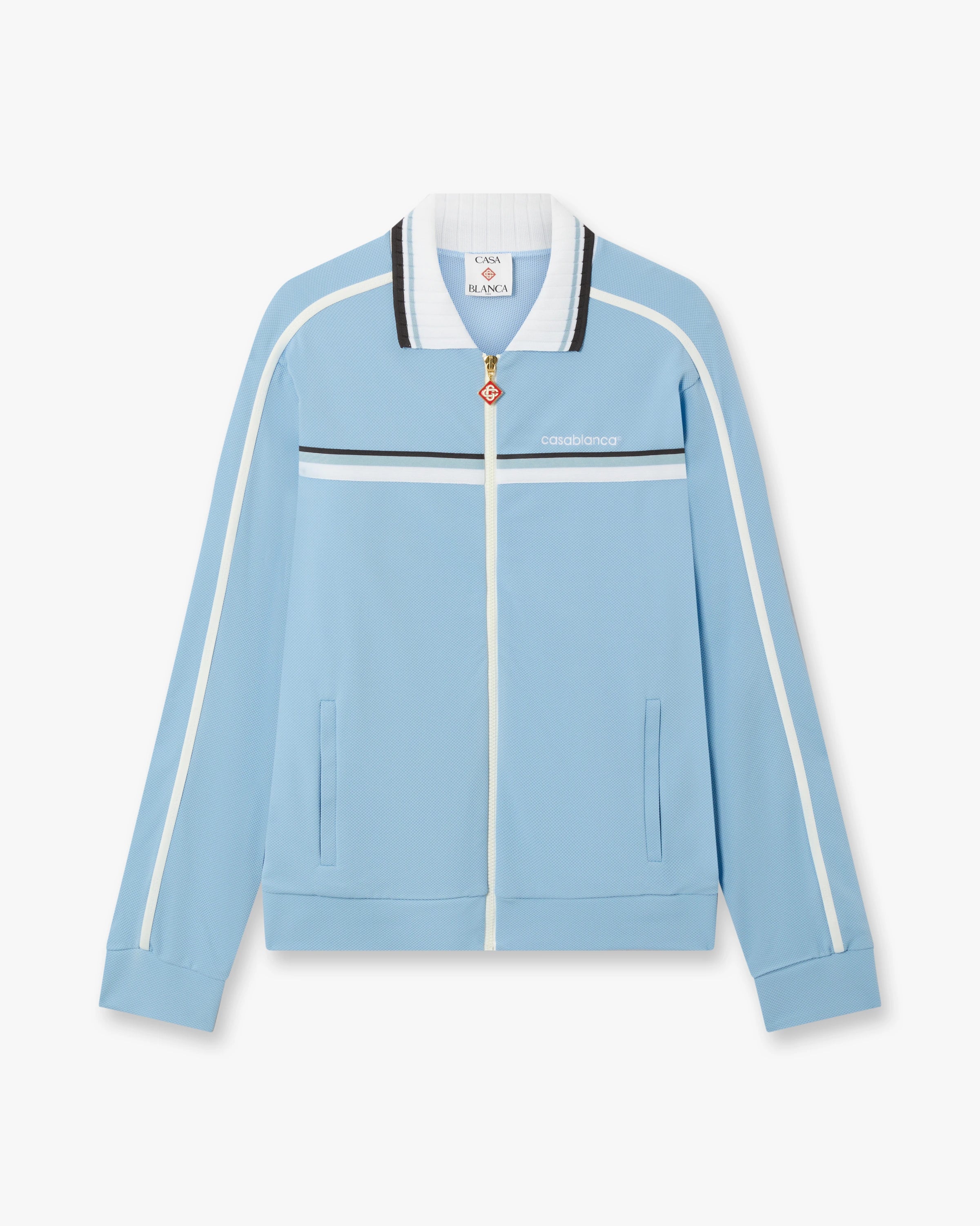 Casablanca Pale Blue Pique giacca tuta azzurra uomo