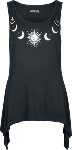 Gothicana by EMP top nero taglia S con stampa