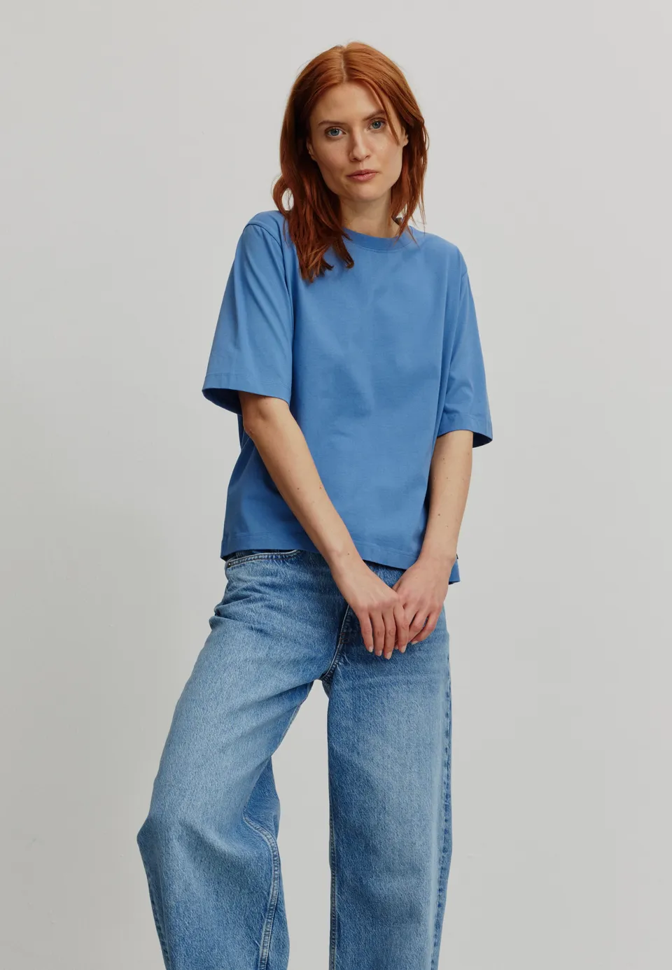 Recolution Azolla t-shirt cotone bio blu elettrico