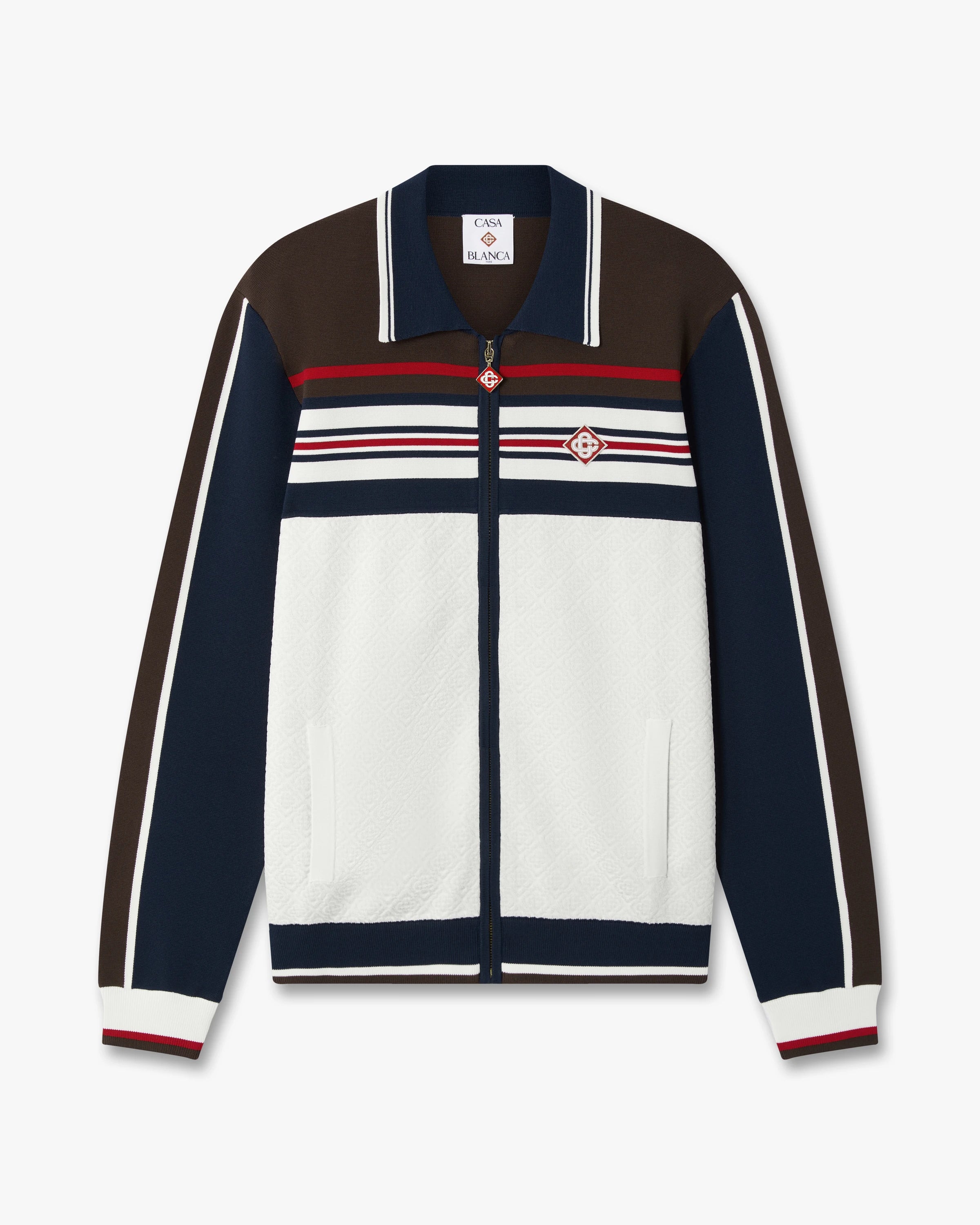 Casablanca Café Culture Stripe Giacca Bianco Viscosa