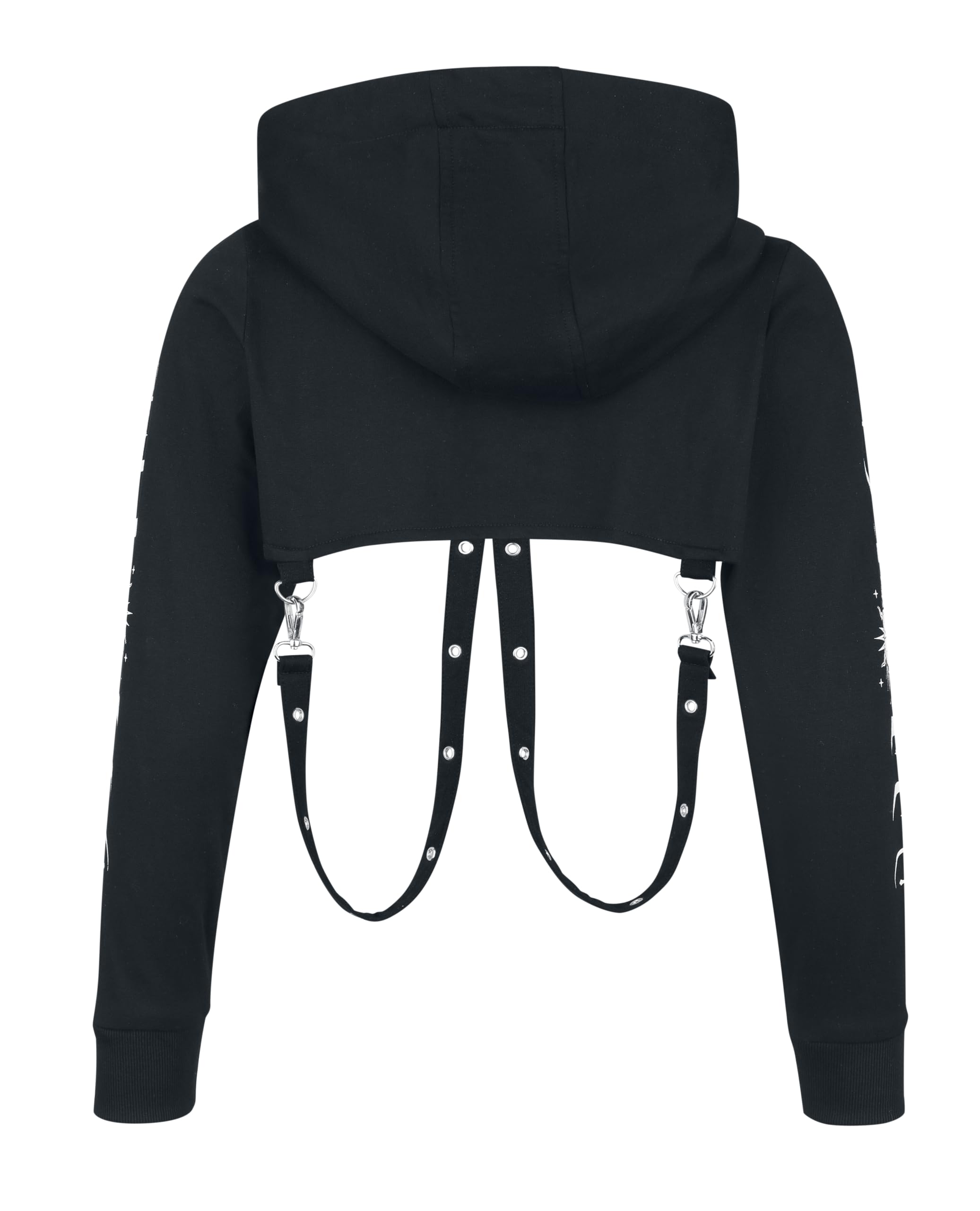 Gothicana by EMP Crop Hoodie felpa donna nero taglia L