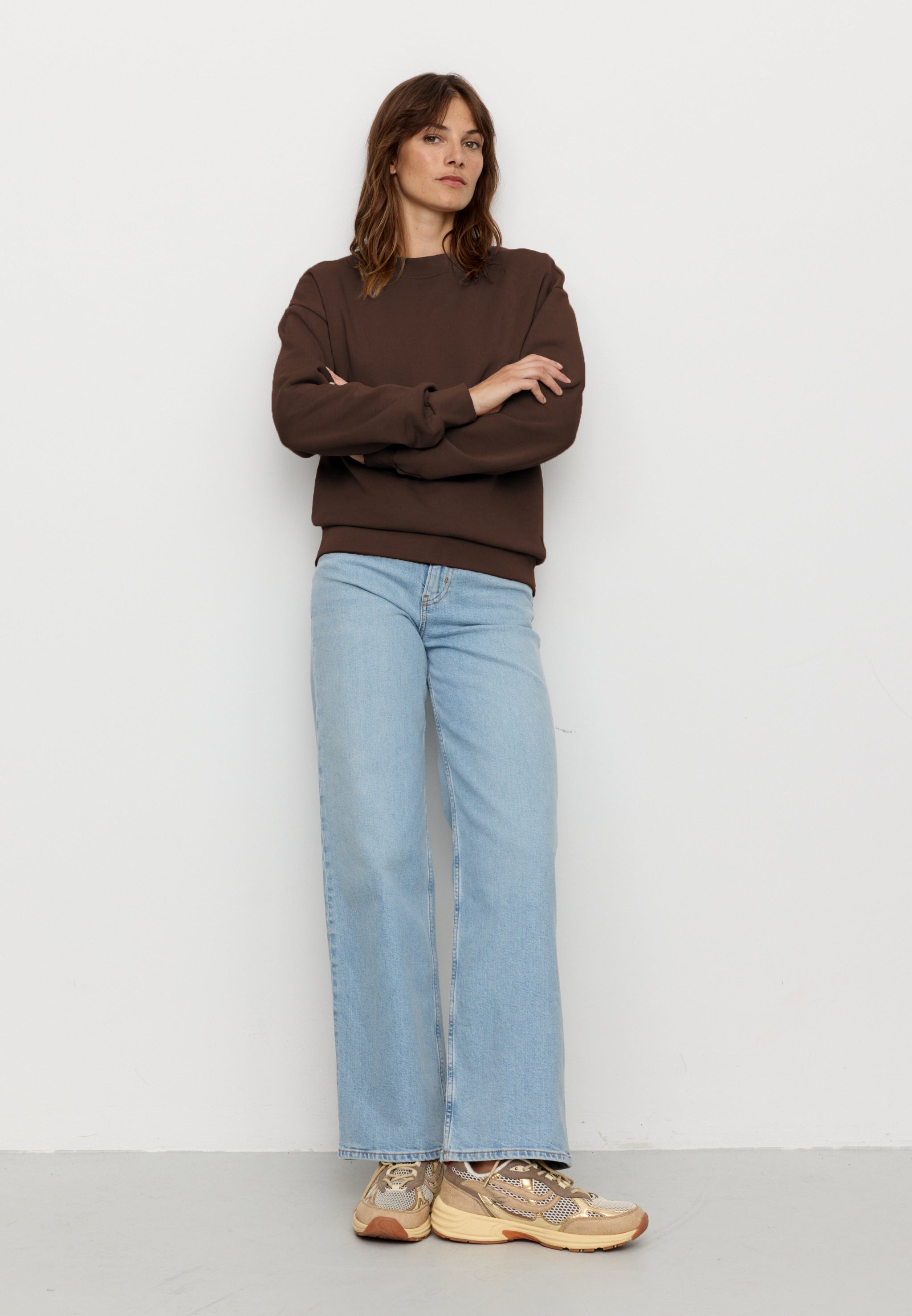 Recolution NERINE felpa chocolate cotone bio loose fit