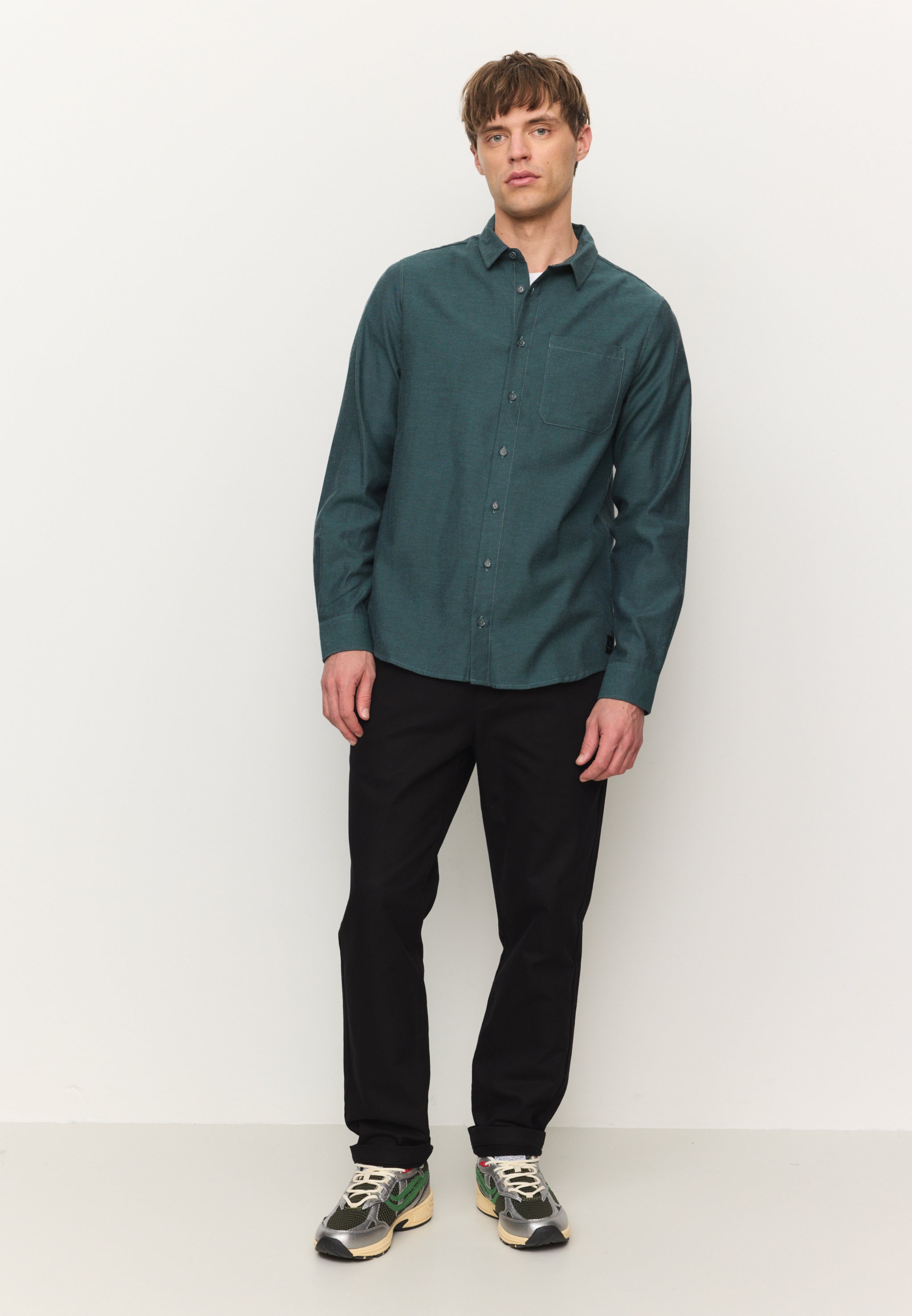 Recolution Lentil camicia uomo verde scuro