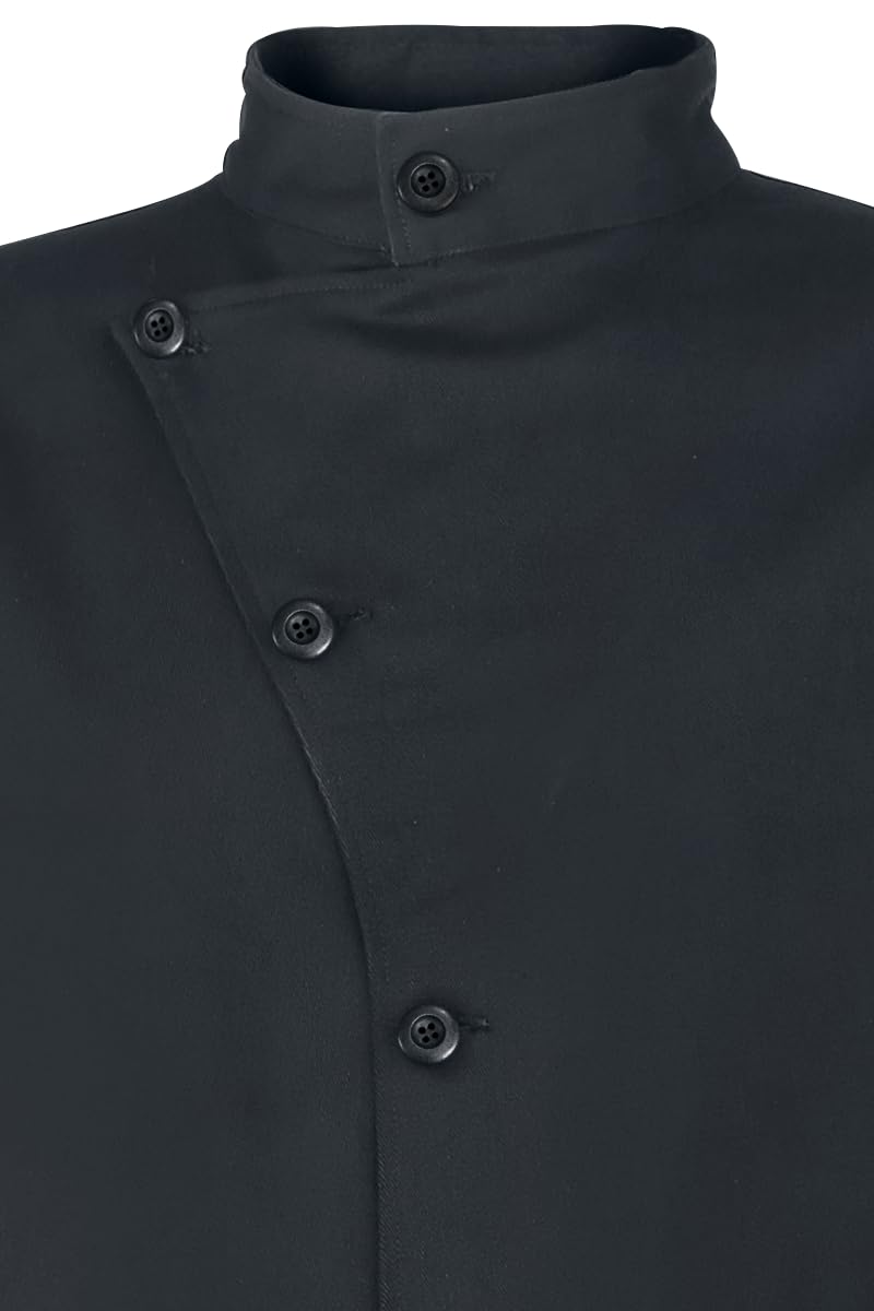 Gothicana by EMP cappotto militare lungo nero catena uomo