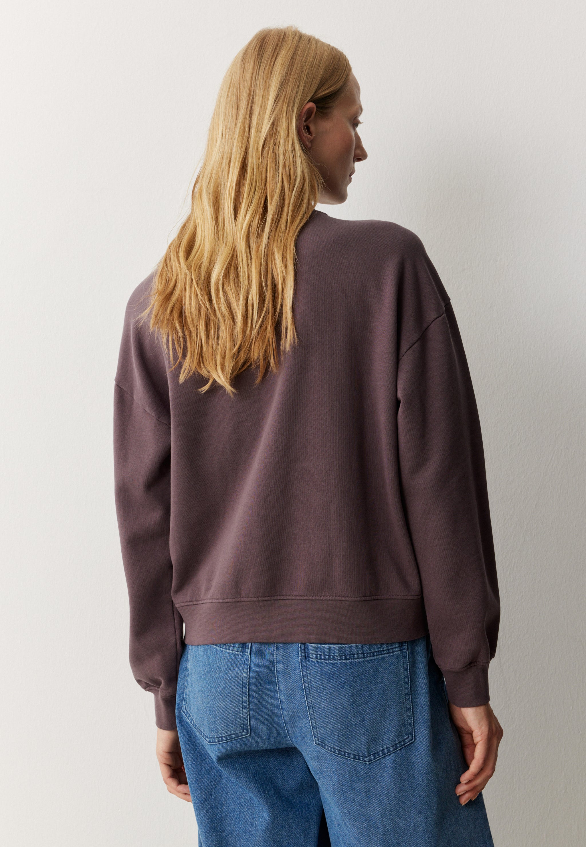 Recolution NERINE felpa dark grape cotone bio loose fit